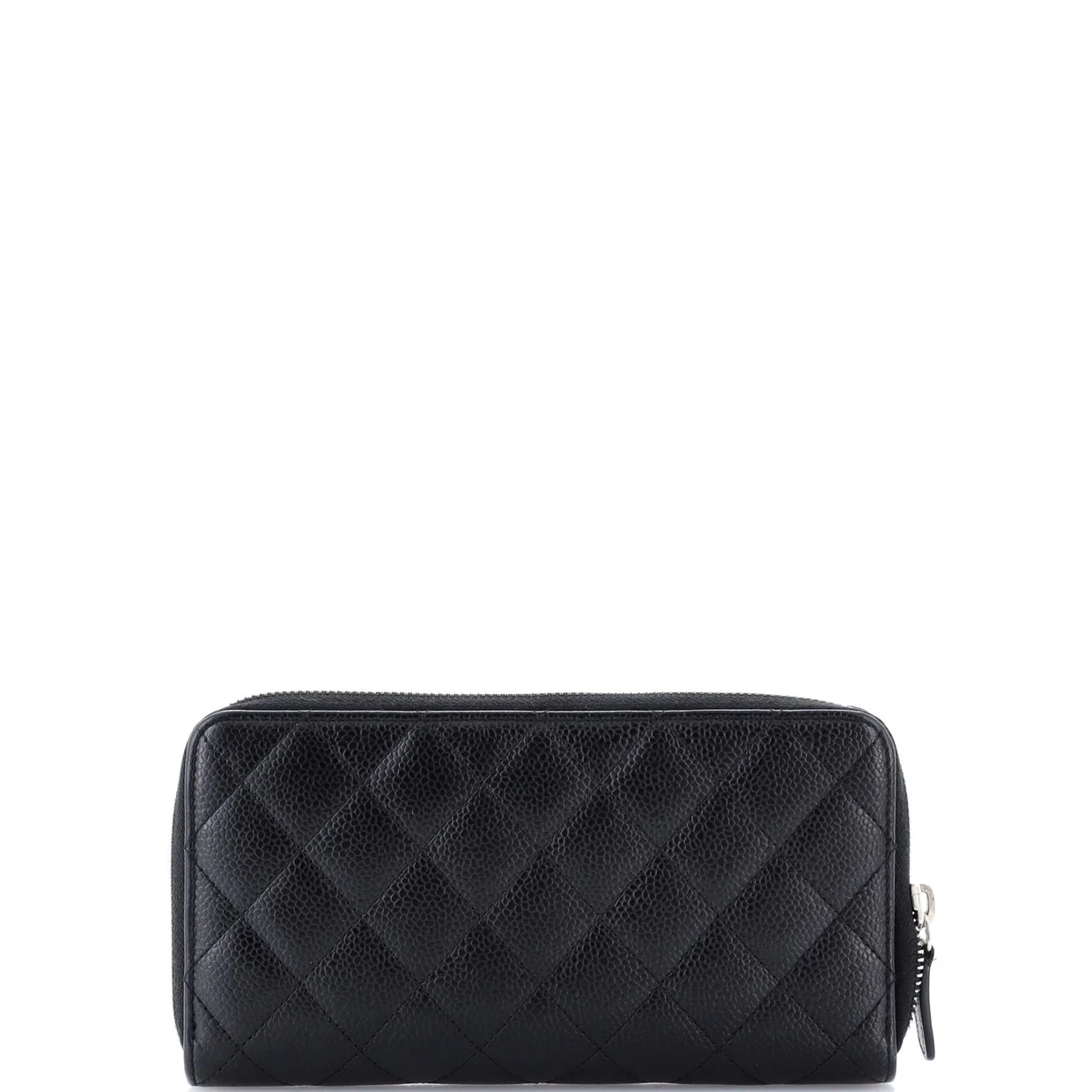 Zip Around Wallet Quilted Caviar Long - Deep Luxury