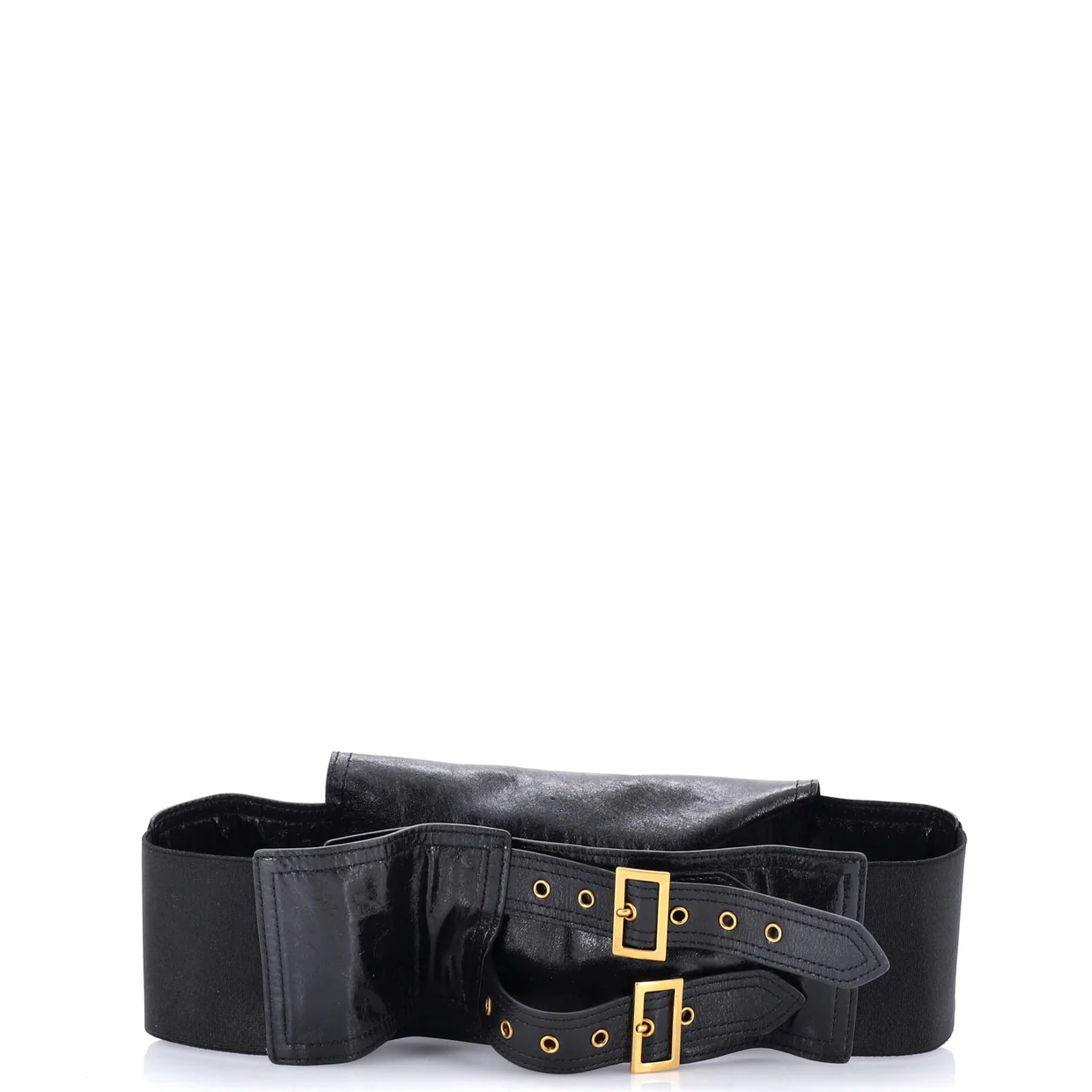 Saddle Double Buckle Belt Bag Leather - Deep Luxury