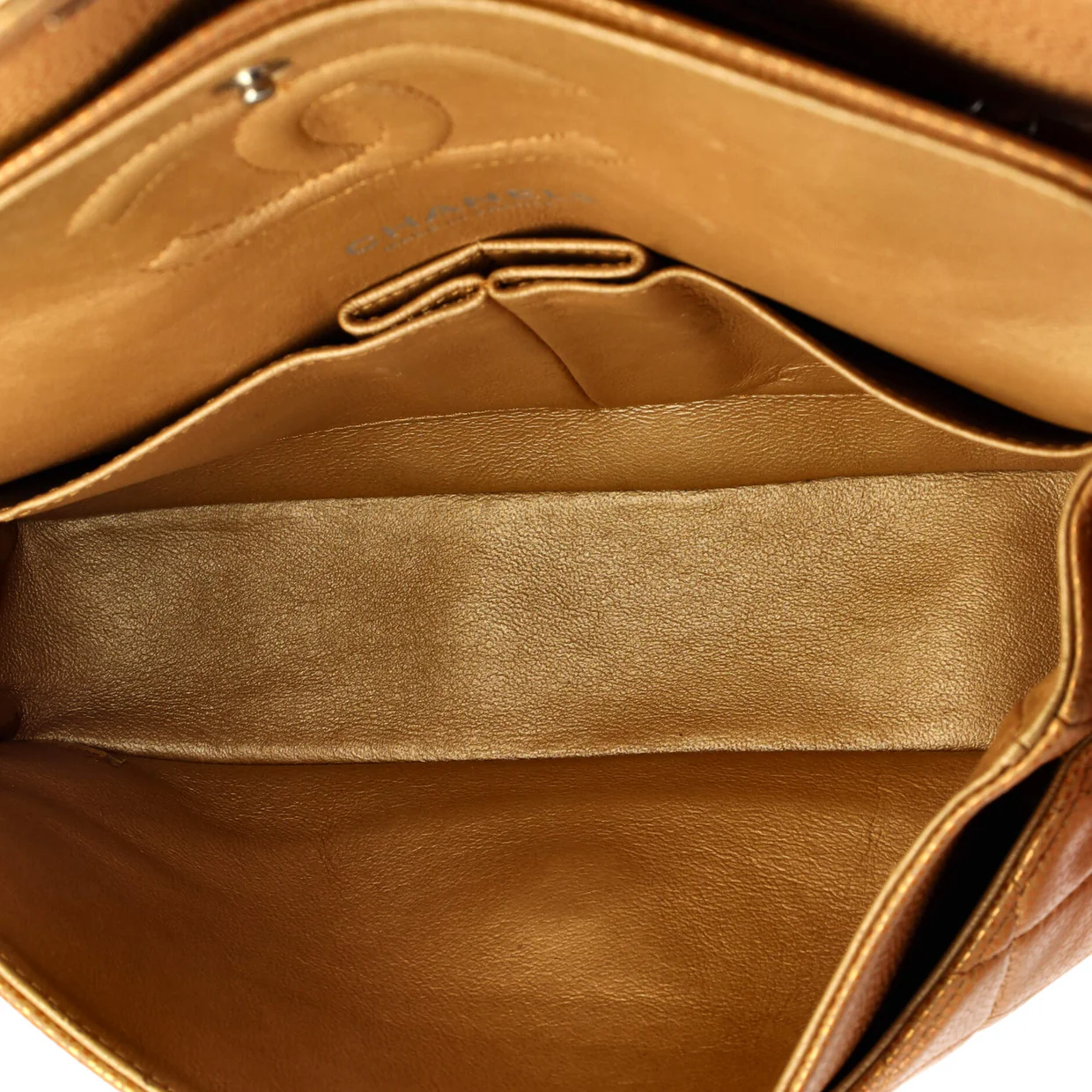 Classic Double Flap Bag Quilted Metallic Caviar Medium - Deep Luxury