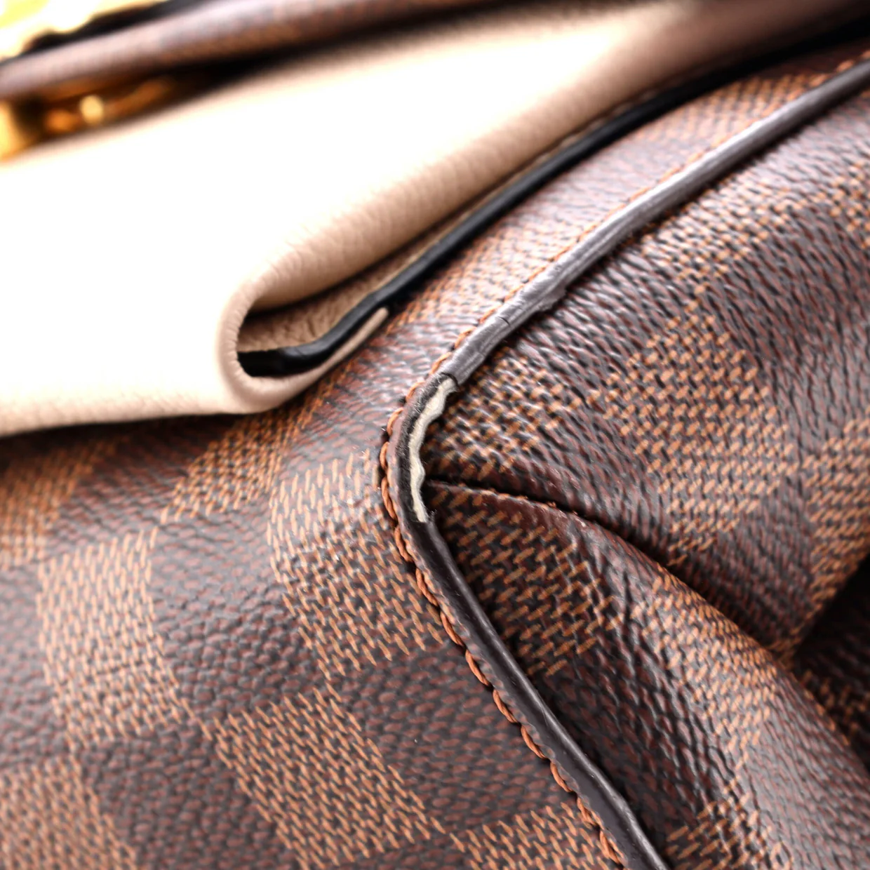 Vavin Handbag Damier with Leather PM - Deep Luxury
