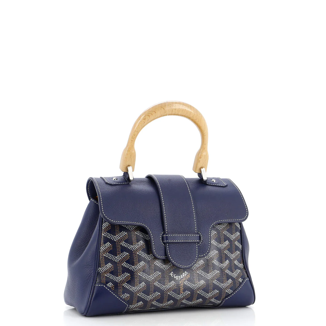 Saigon Top Handle Bag Coated Canvas with Leather Mini - Deep Luxury