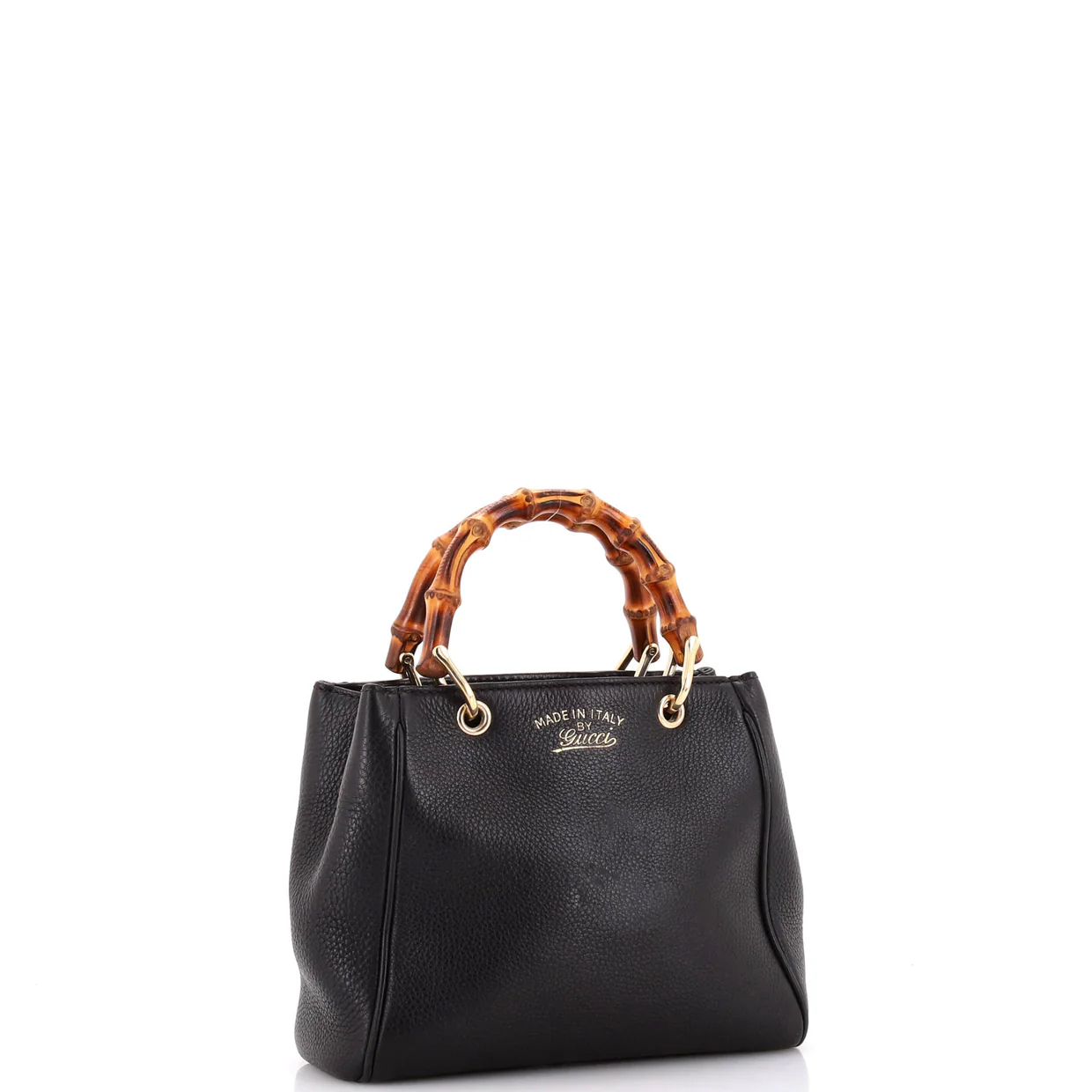 Bamboo Shopper Tote Leather Mini - Deep Luxury