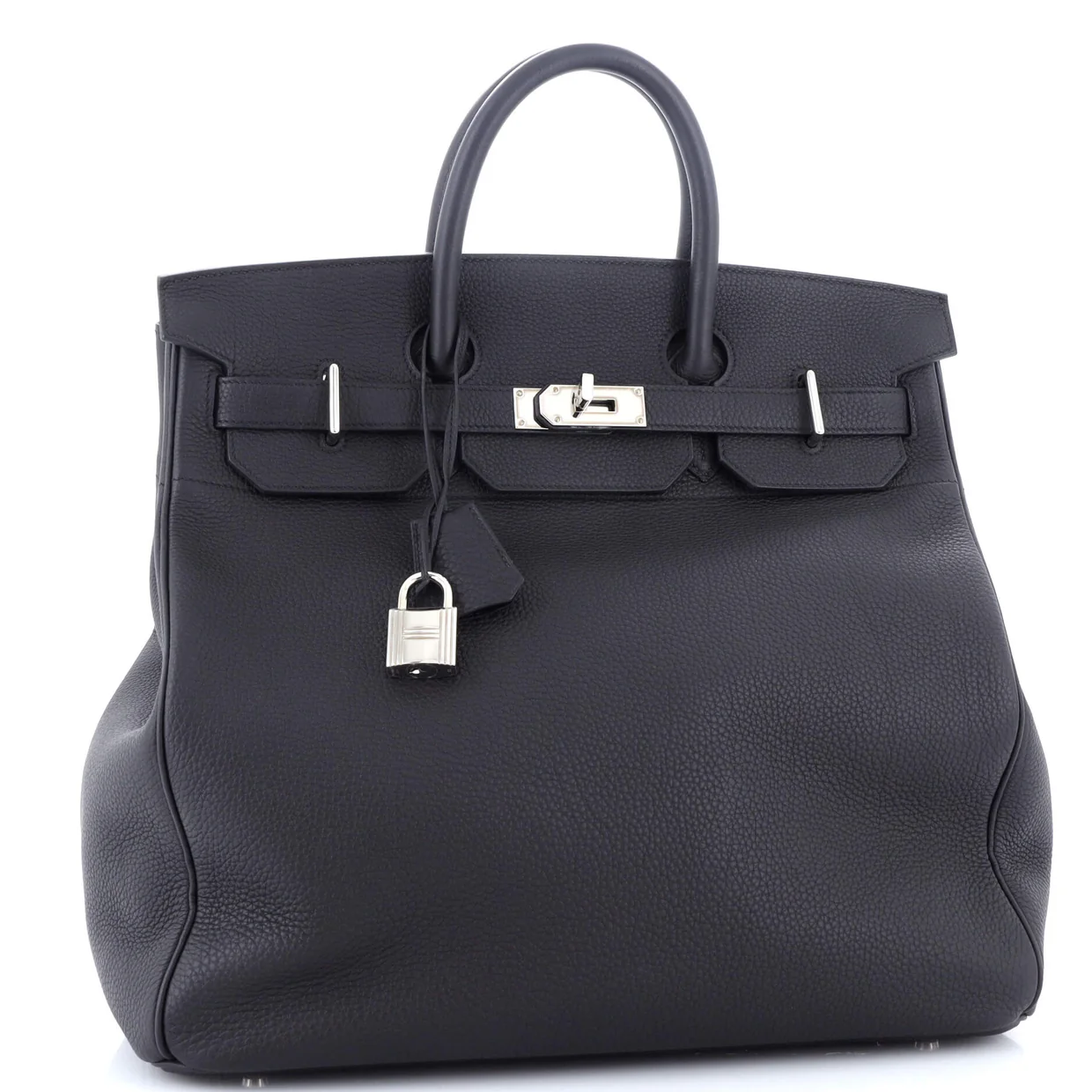 HAC Birkin Bag Noir Togo with Palladium Hardware 40 - Deep Luxury