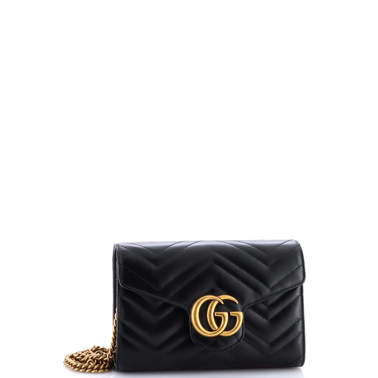 GG Marmont Chain Wallet Matelasse Leather Mini - Deep Luxury