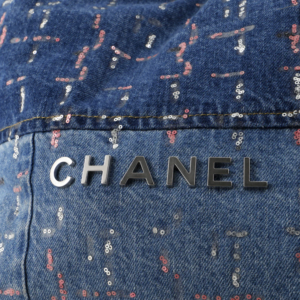 22 Chain Hobo Denim with Sequins Medium - Deep Luxury