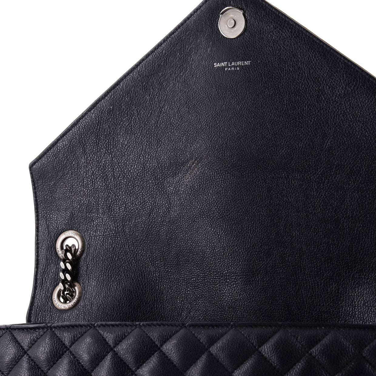 Classic Monogram Slouchy Envelope Satchel Mixed Matelasse Leather Large - Deep Luxury