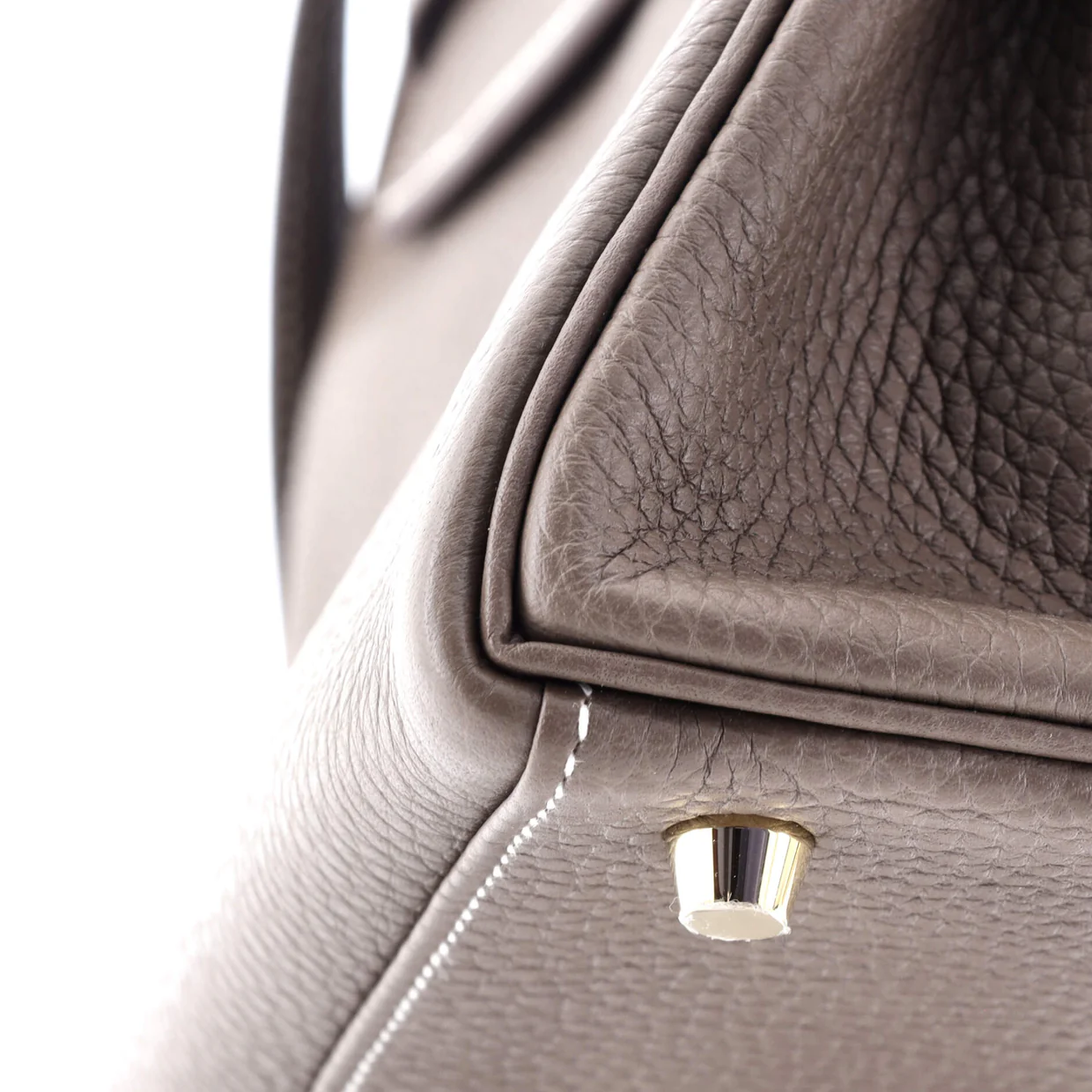 Kelly Handbag Grey Clemence with Gold Hardware 28 - Deep Luxury