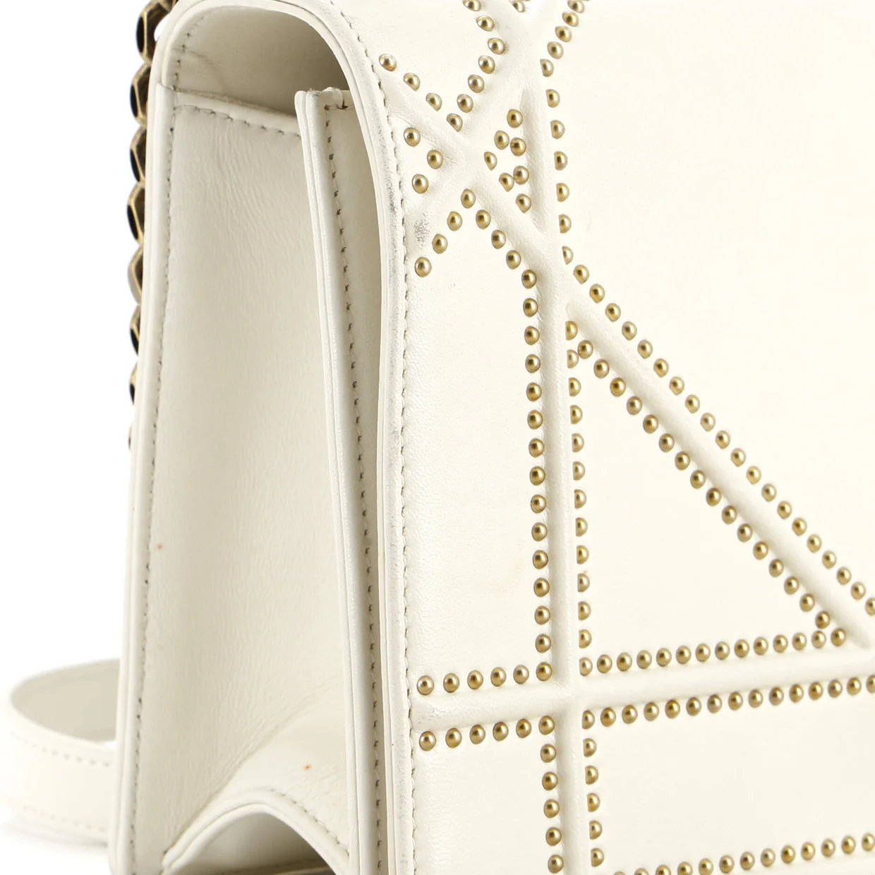 Diorama Flap Bag Studded Leather Medium - Deep Luxury