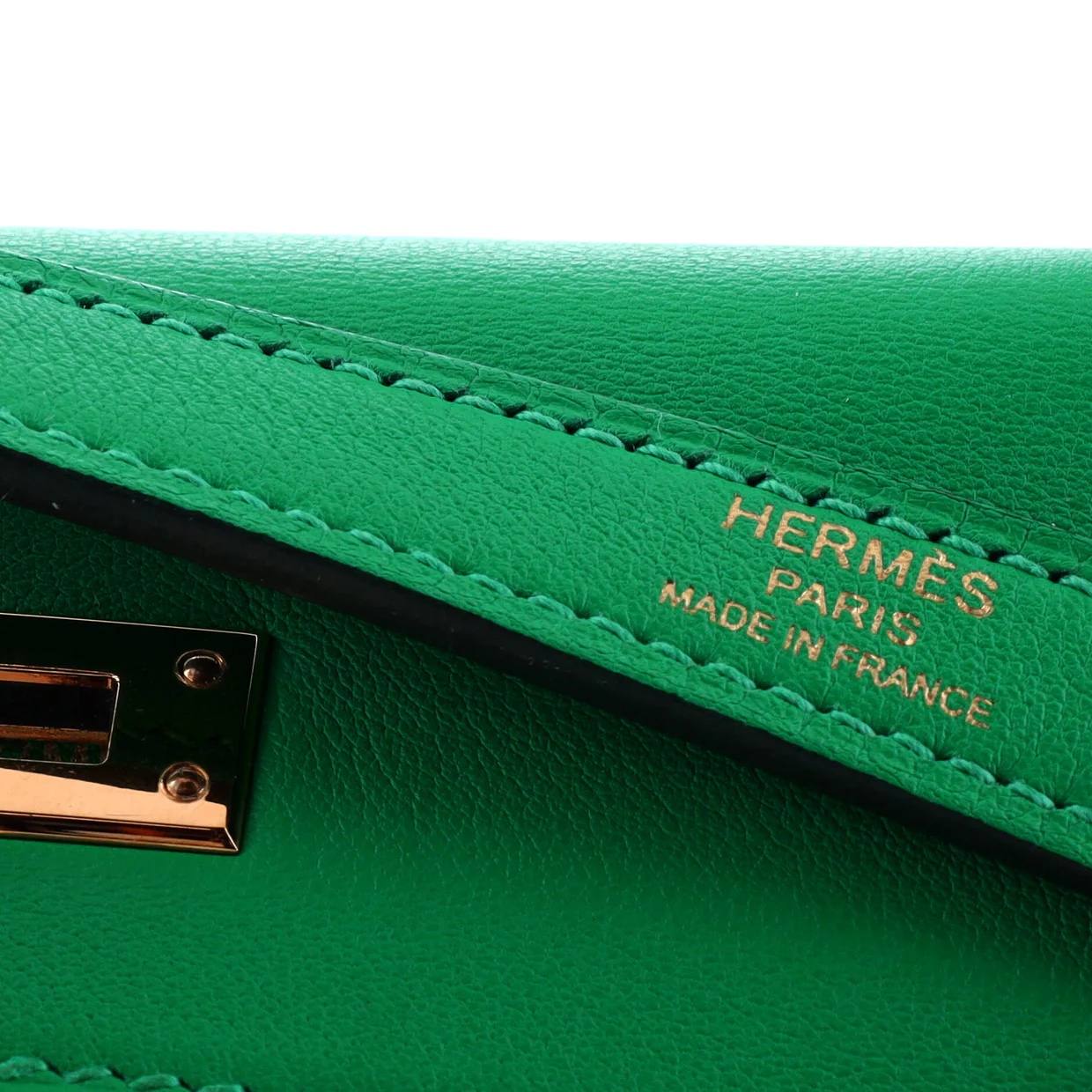 Kelly Handbag Menthe Swift with Gold Hardware 25 - Deep Luxury