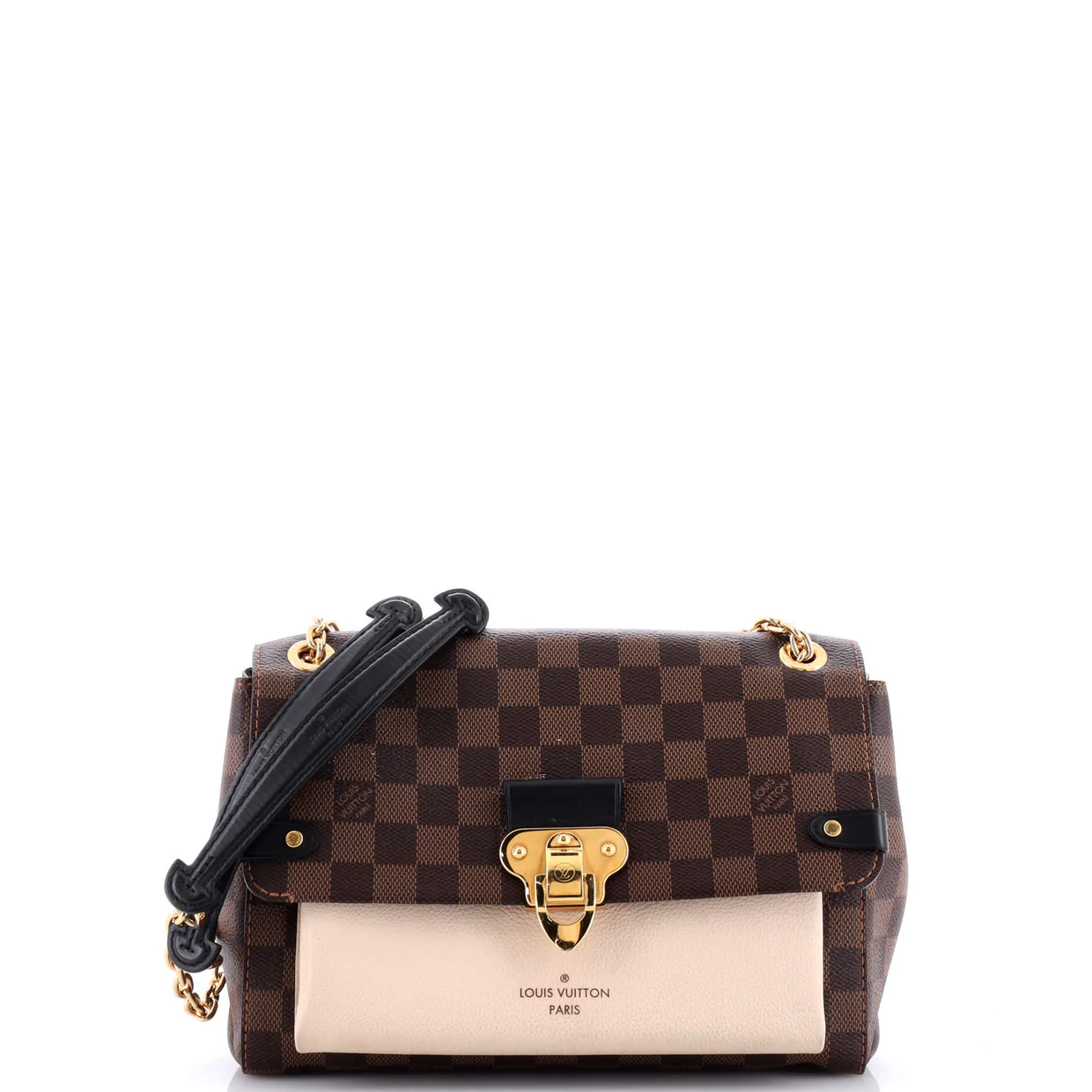 Vavin Handbag Damier with Leather PM - Deep Luxury