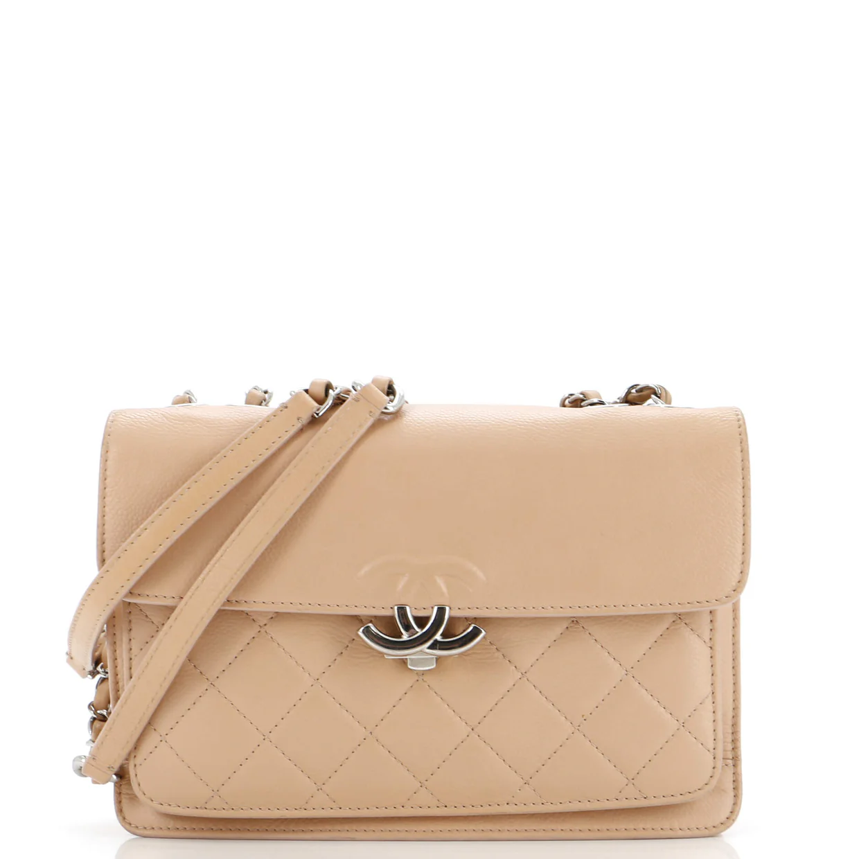 CC Box Flap Bag Quilted Calfskin Small - Deep Luxury