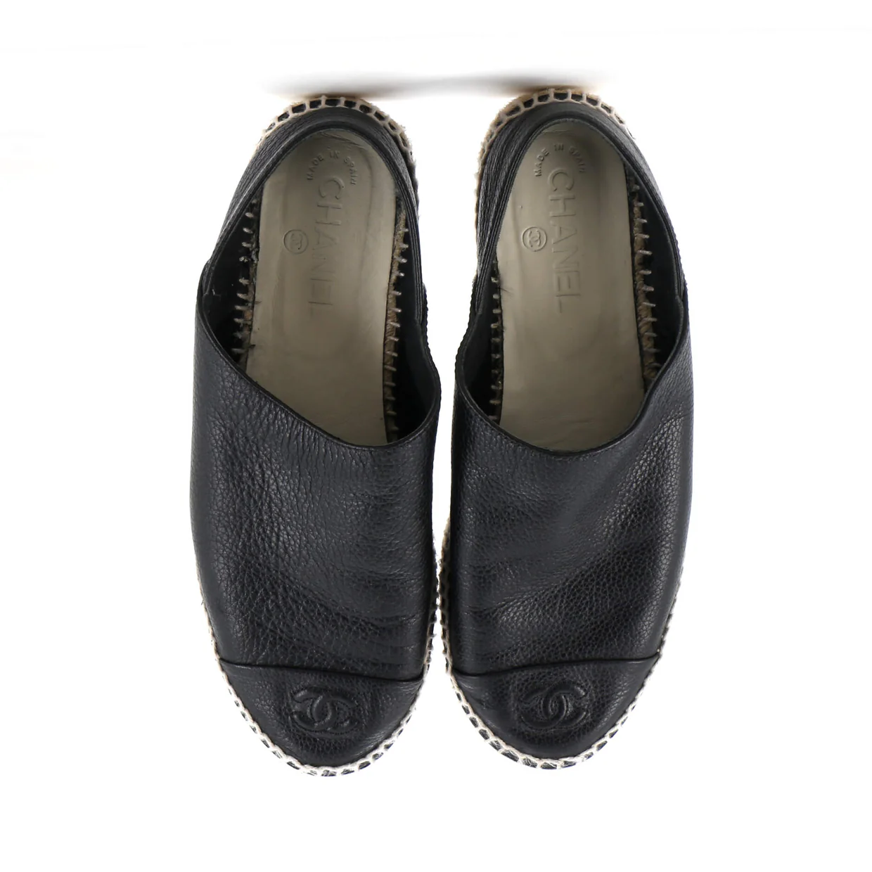 Women's CC Cap Toe Espadrilles Leather - Deep Luxury