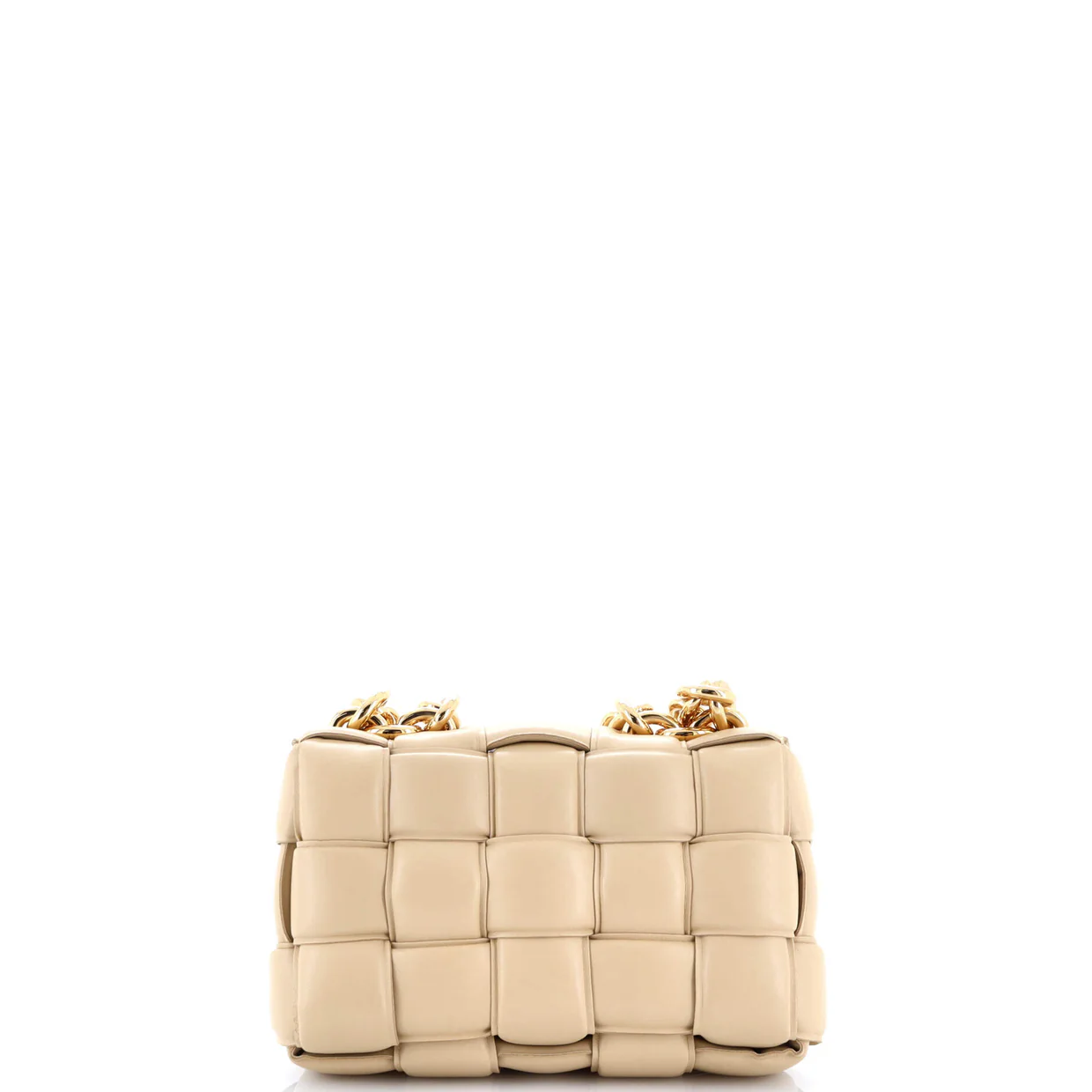 Cassette Chain Crossbody Bag Padded Maxi Intrecciato Leather - Deep Luxury