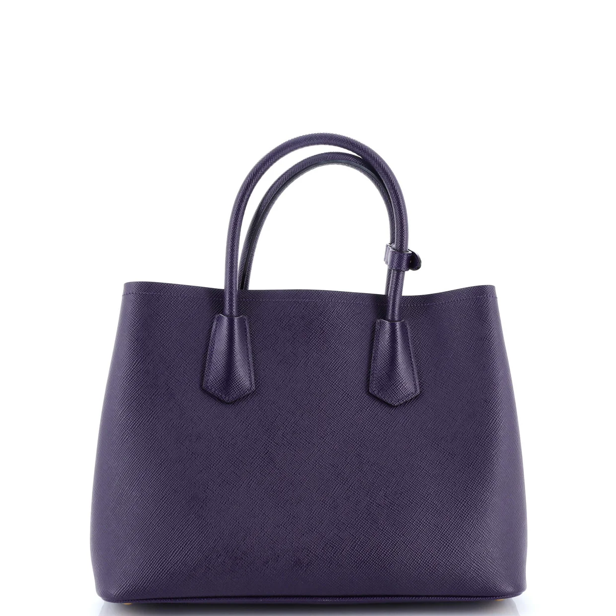 Cuir Double Tote Saffiano Leather Medium - Deep Luxury
