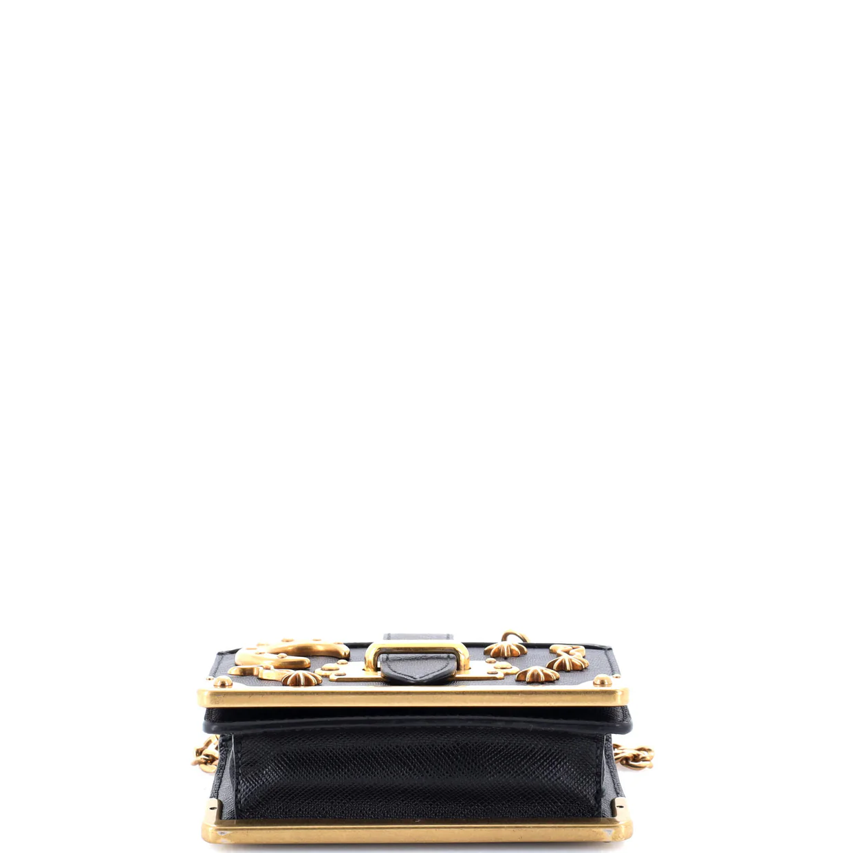 Cahier Crossbody Bag Embellished Leather Micro - Deep Luxury