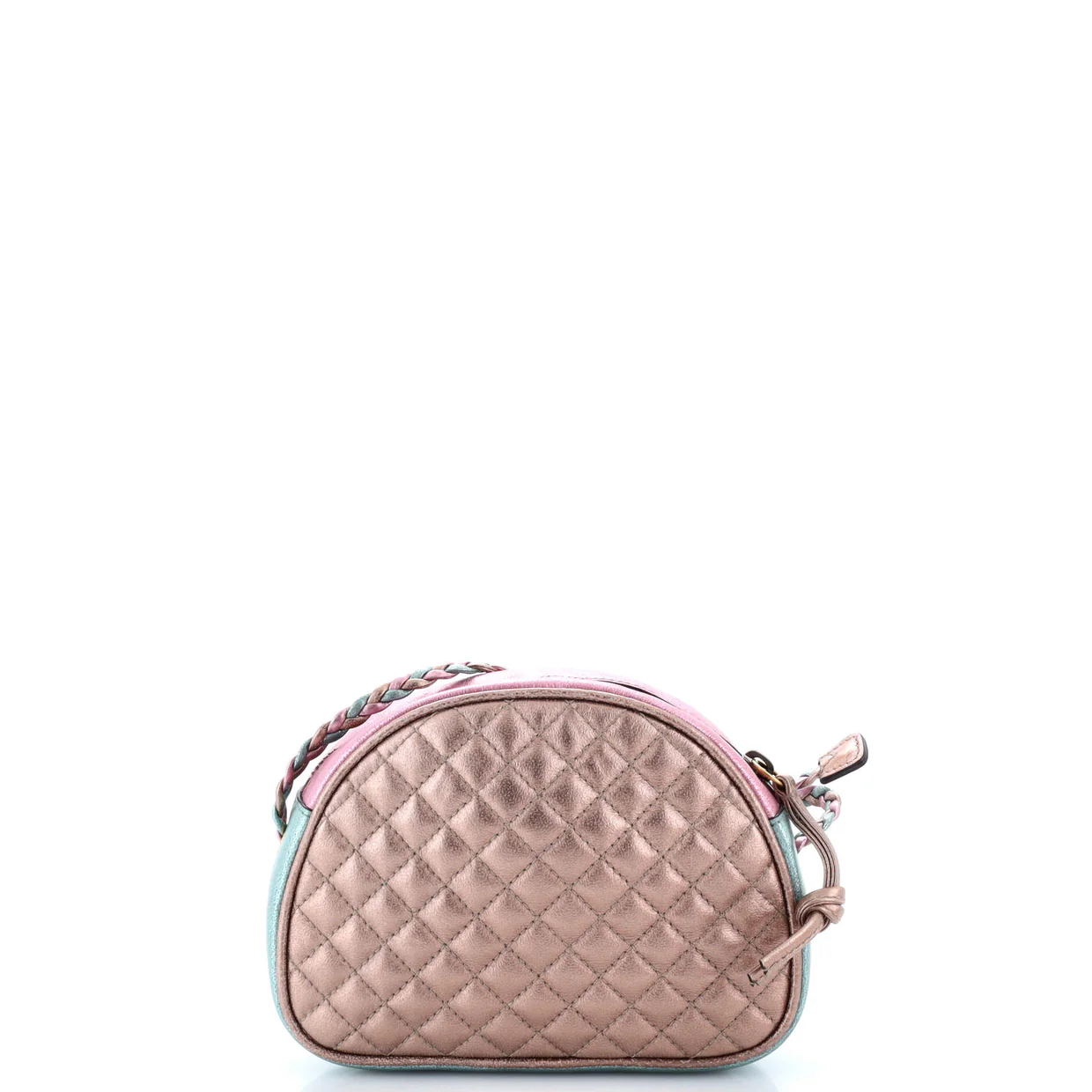 Trapuntata Camera Shoulder Bag Quilted Laminated Leather Mini - Deep Luxury