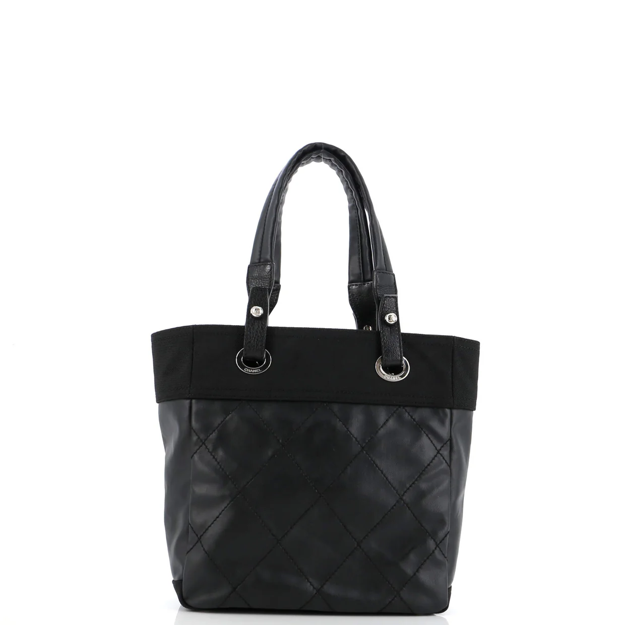 Biarritz Tote Quilted Coated Canvas Small - Deep Luxury