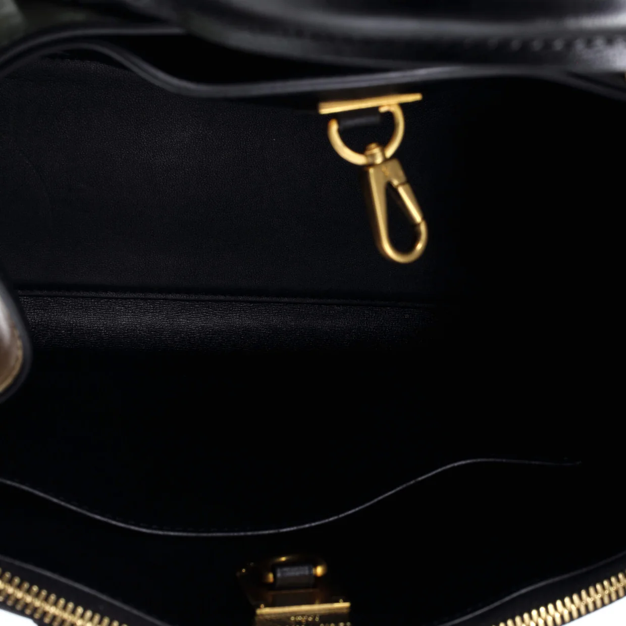 City Steamer Handbag Gravity Gold Calfskin and Leather PM - Deep Luxury