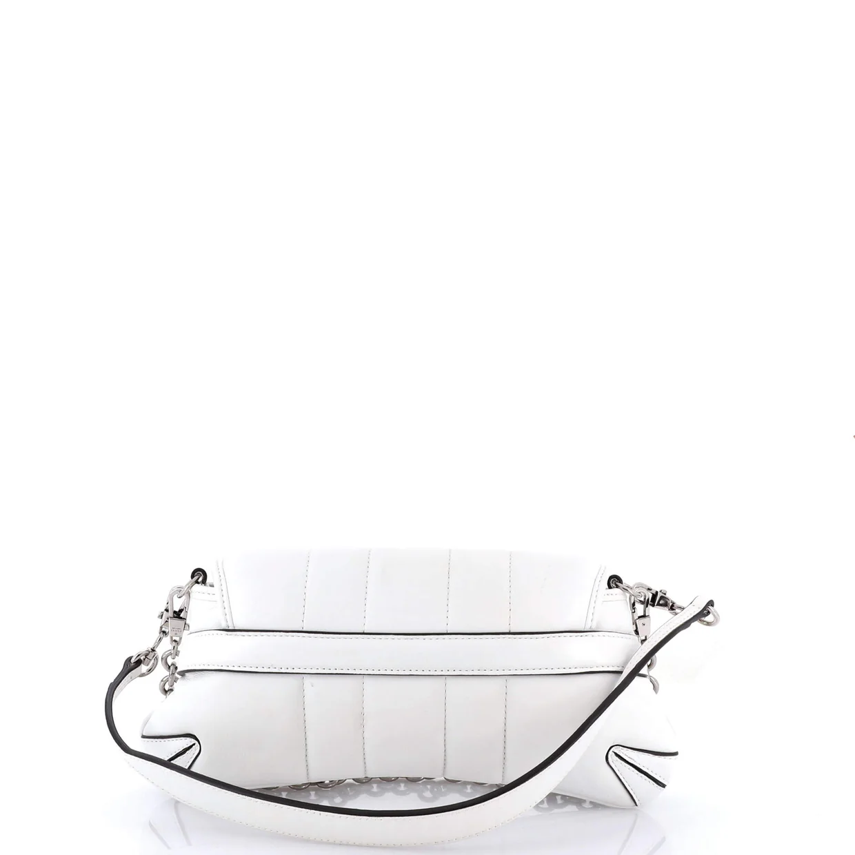 Horsebit Chain Shoulder Bag Vertical Quilted Leather Small - Deep Luxury