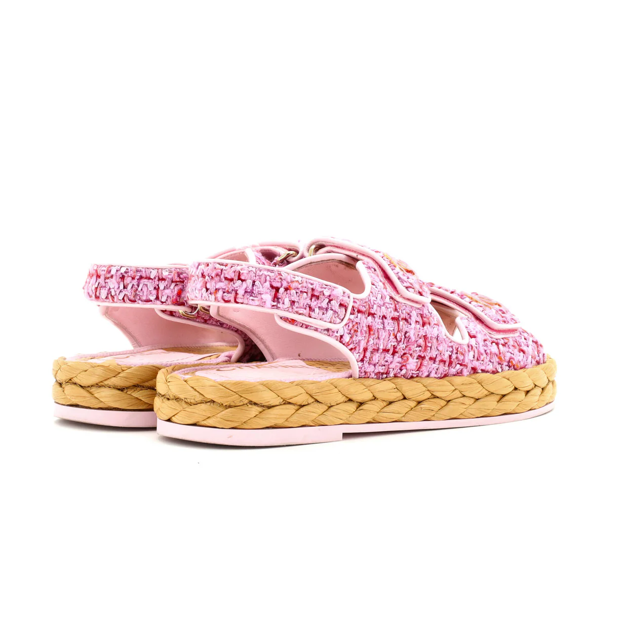 Women's Velcro Espadrille Dad Sandals Tweed - Deep Luxury