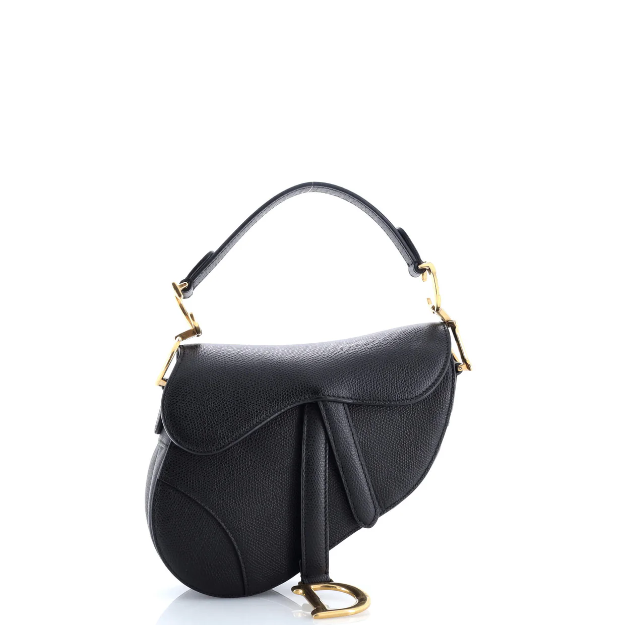 Saddle Handbag Leather Mini - Deep Luxury