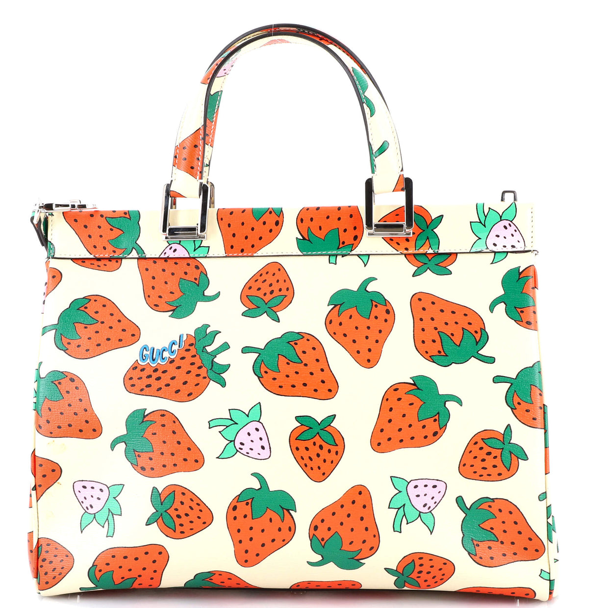 Zumi Top Handle Bag Printed Leather Medium - Deep Luxury
