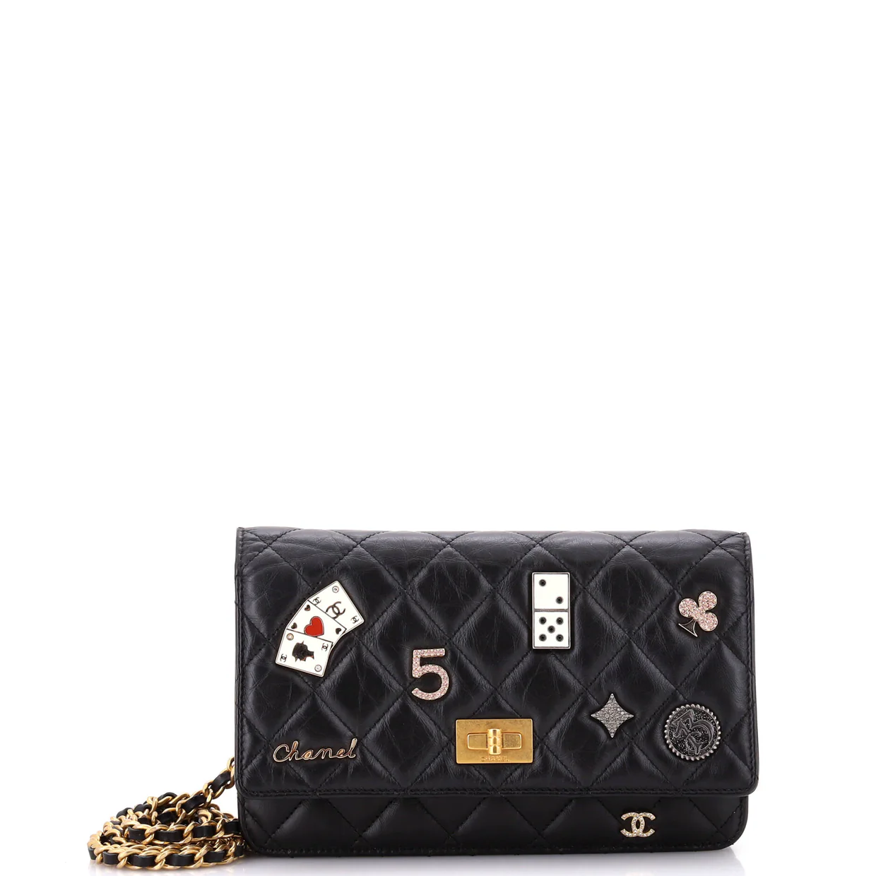 Lucky Charms Reissue 2.55 Wallet on Chain Quilted Calfskin - Deep Luxury