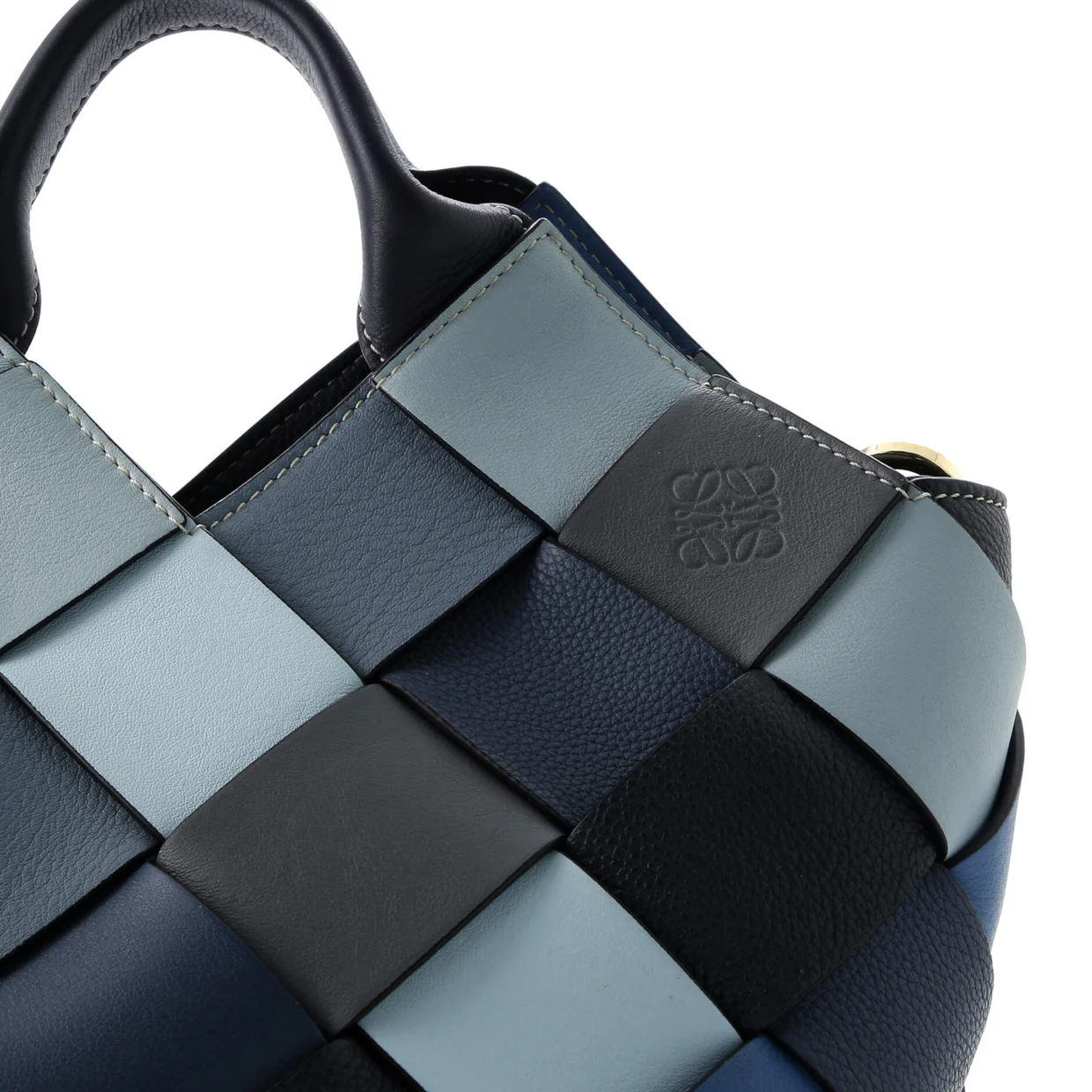 Woven Basket Bag Leather Small - Deep Luxury