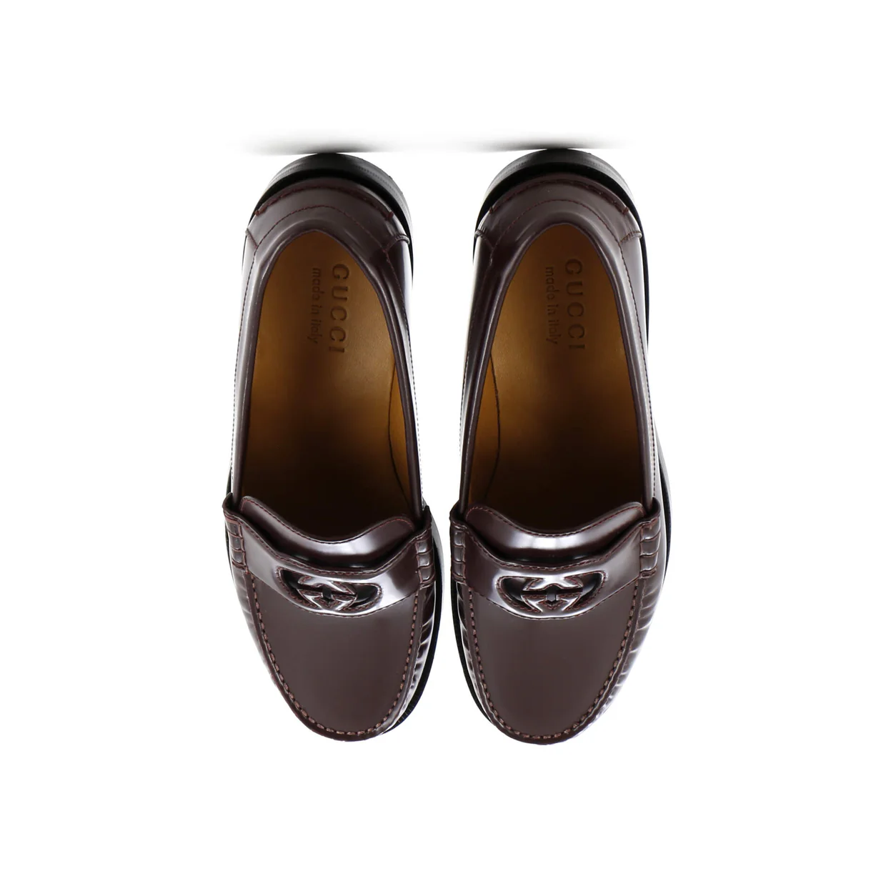 Men's Interlocking G Cutout Loafers Leather - Deep Luxury