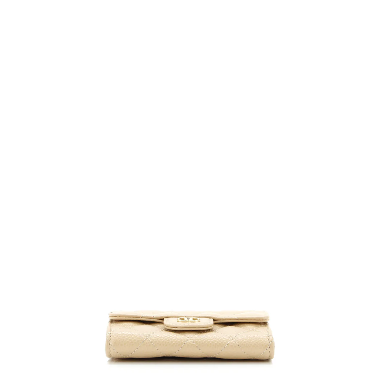 Classic Flap Card Case Quilted Caviar - Deep Luxury