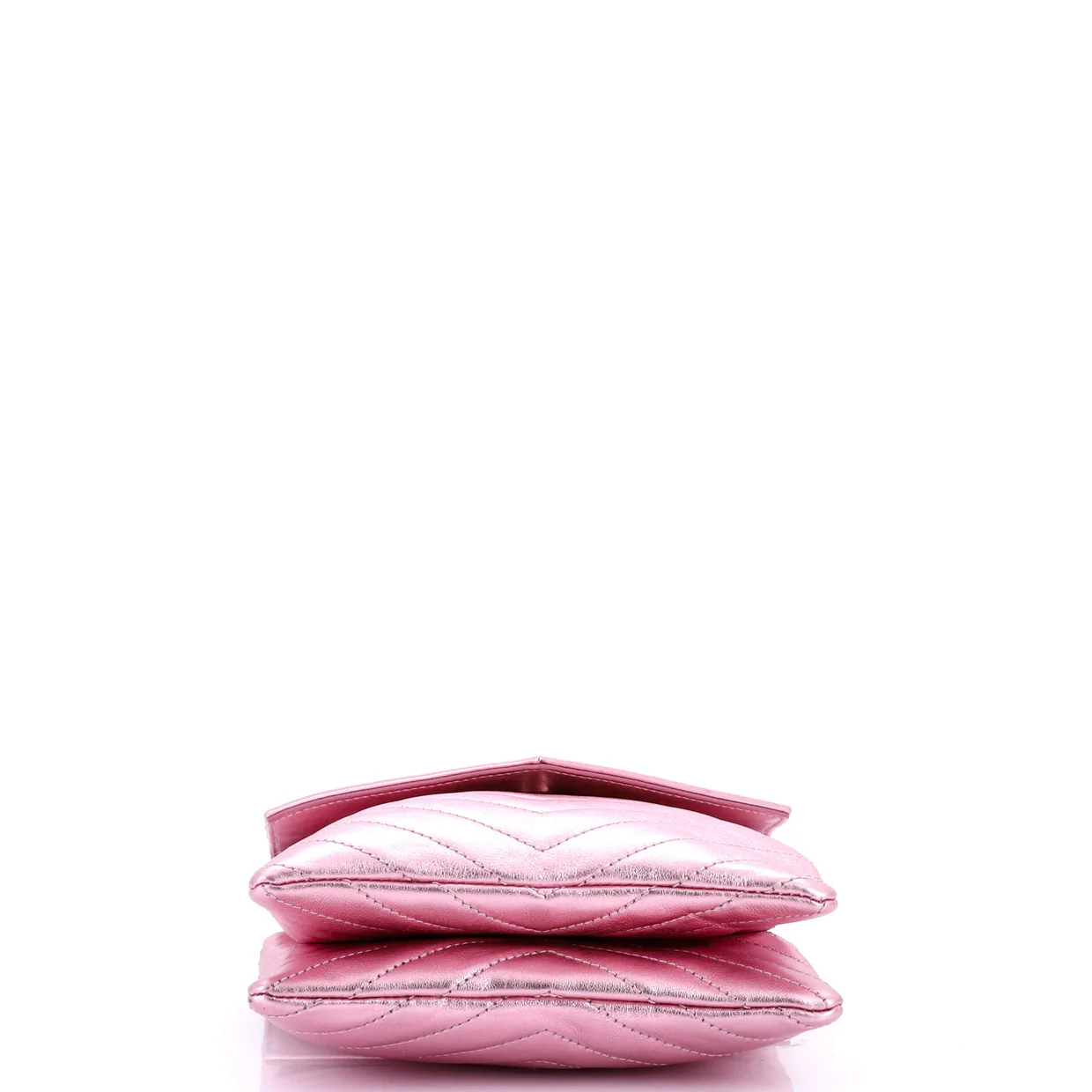 Double Flap Bag Chevron Leather - Deep Luxury