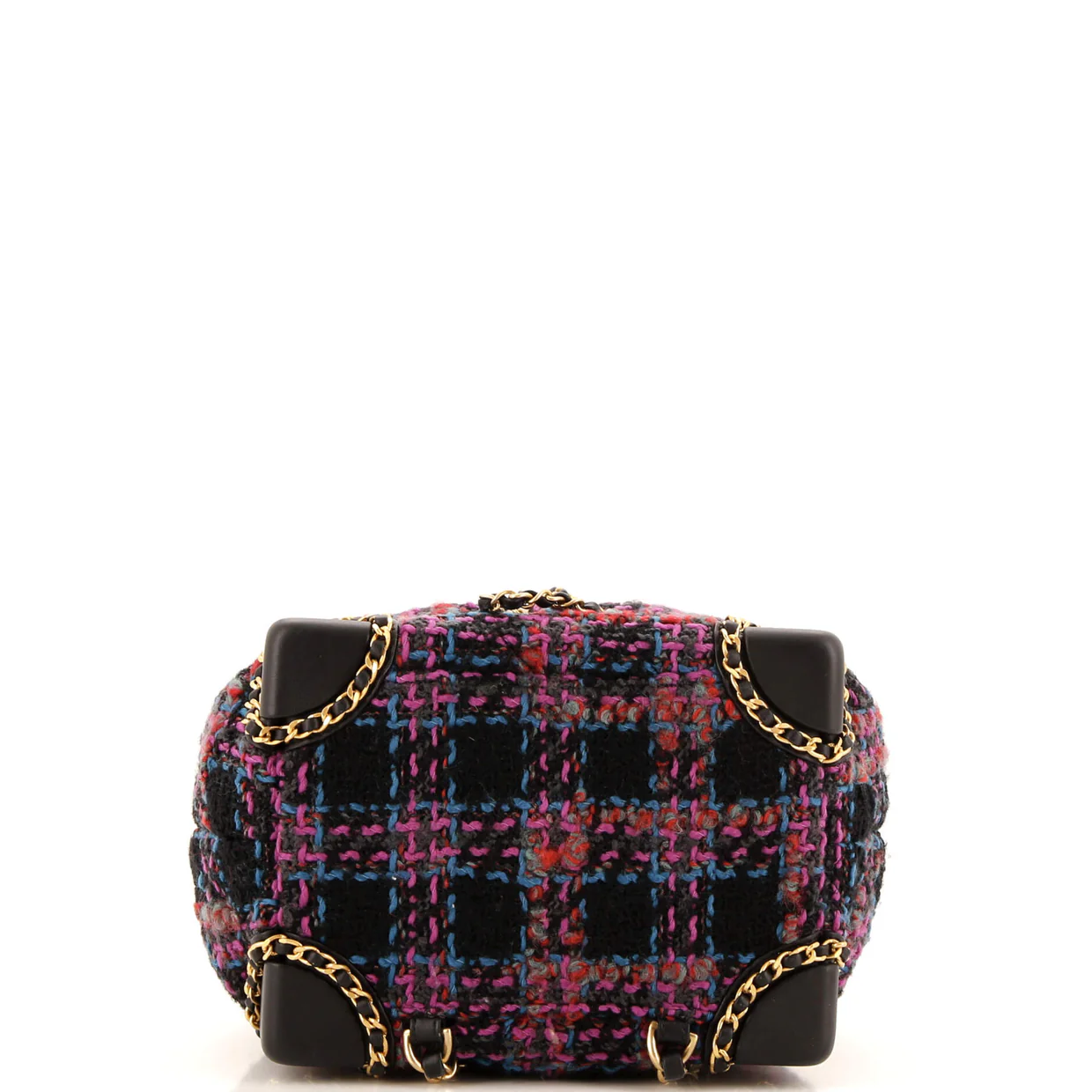 Chained Drawstring CC Bucket Backpack Quilted Tweed Small - Deep Luxury