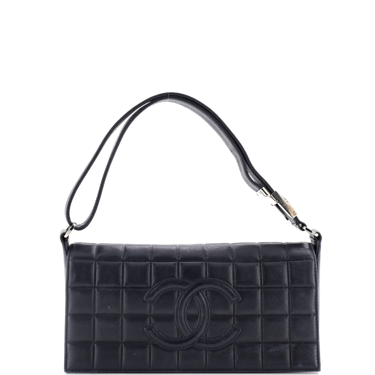 Chocolate Bar CC Flap Bag Quilted Leather East West - Deep Luxury