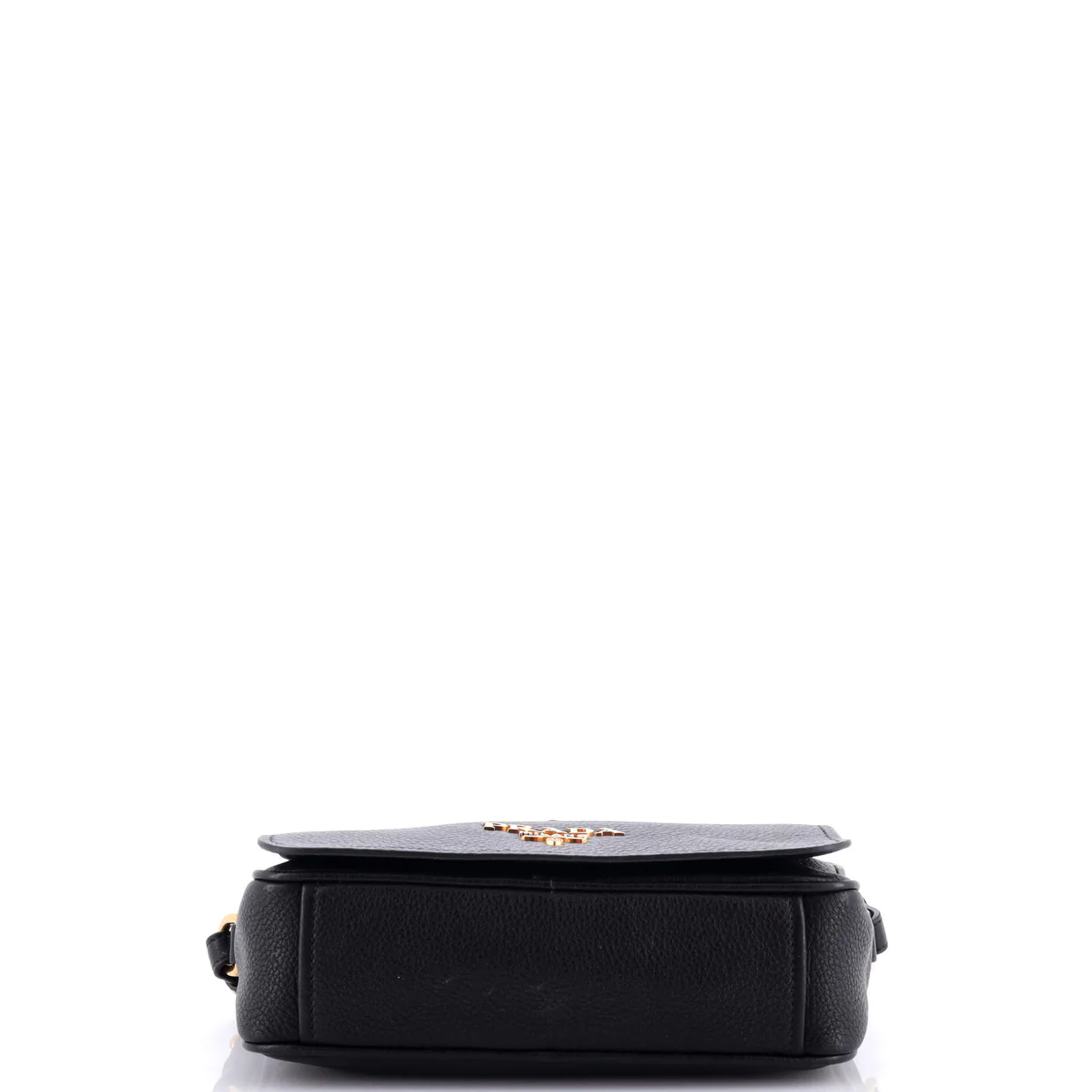Flap Zip Crossbody Bag Vitello Phenix Small - Deep Luxury