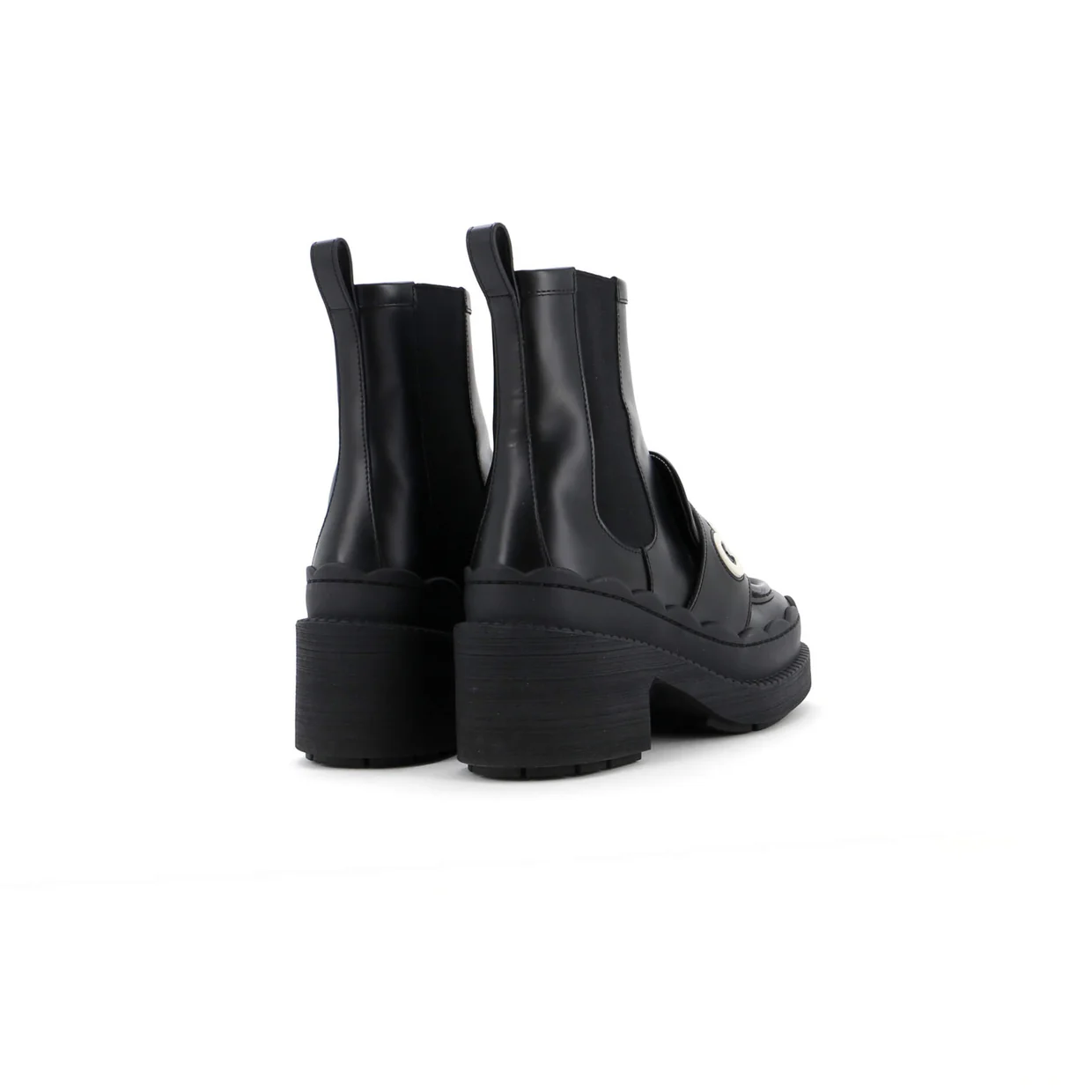 Women's Ornella Logo Ankle Boots Leather - Deep Luxury