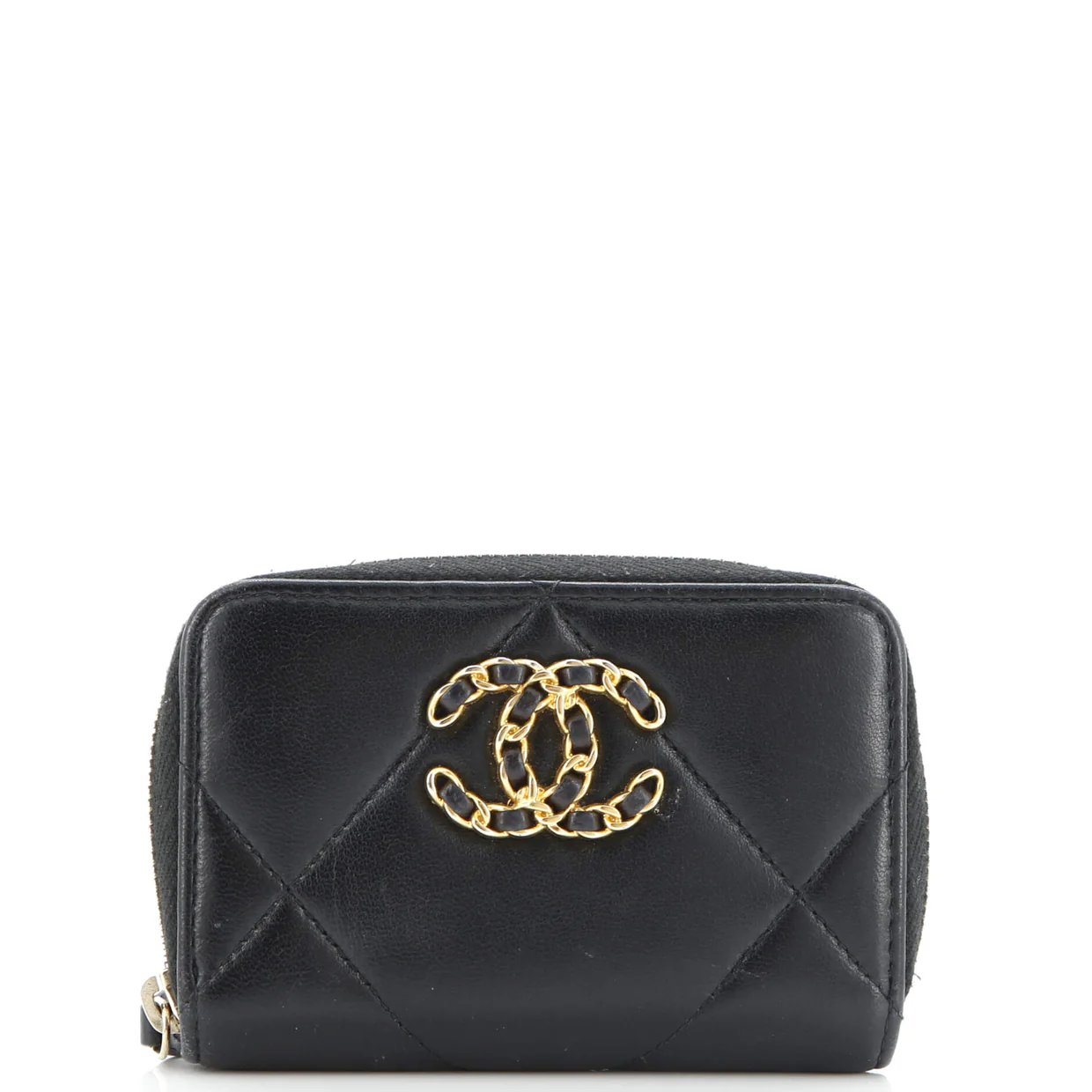 19 Zip Coin Purse Quilted Leather - Deep Luxury