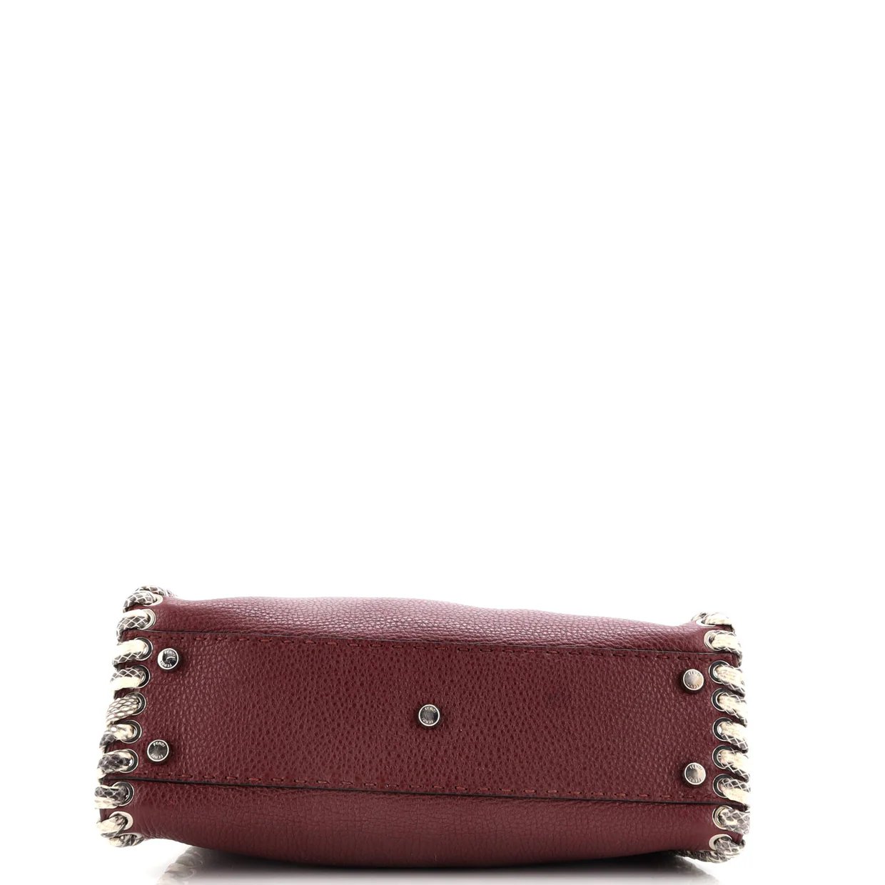 Selleria Peekaboo Bag Leather with Python Whipstitch Regular - Deep Luxury