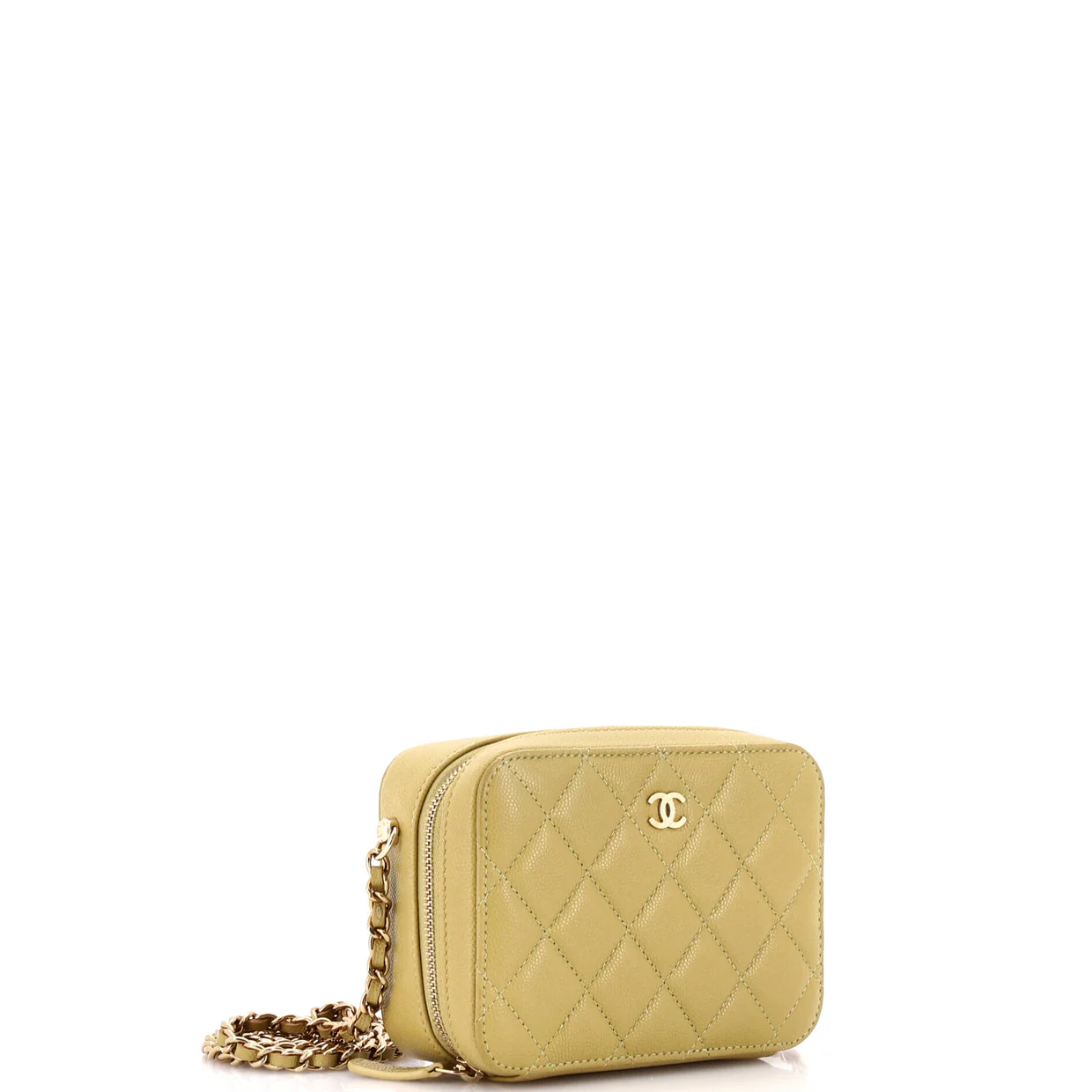 Square CC Chain Camera Bag Quilted Caviar Mini - Deep Luxury