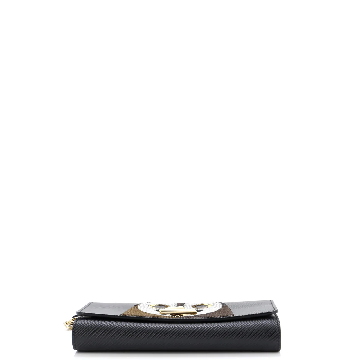 Twist Chain Wallet Epi Leather with Sequins - Deep Luxury