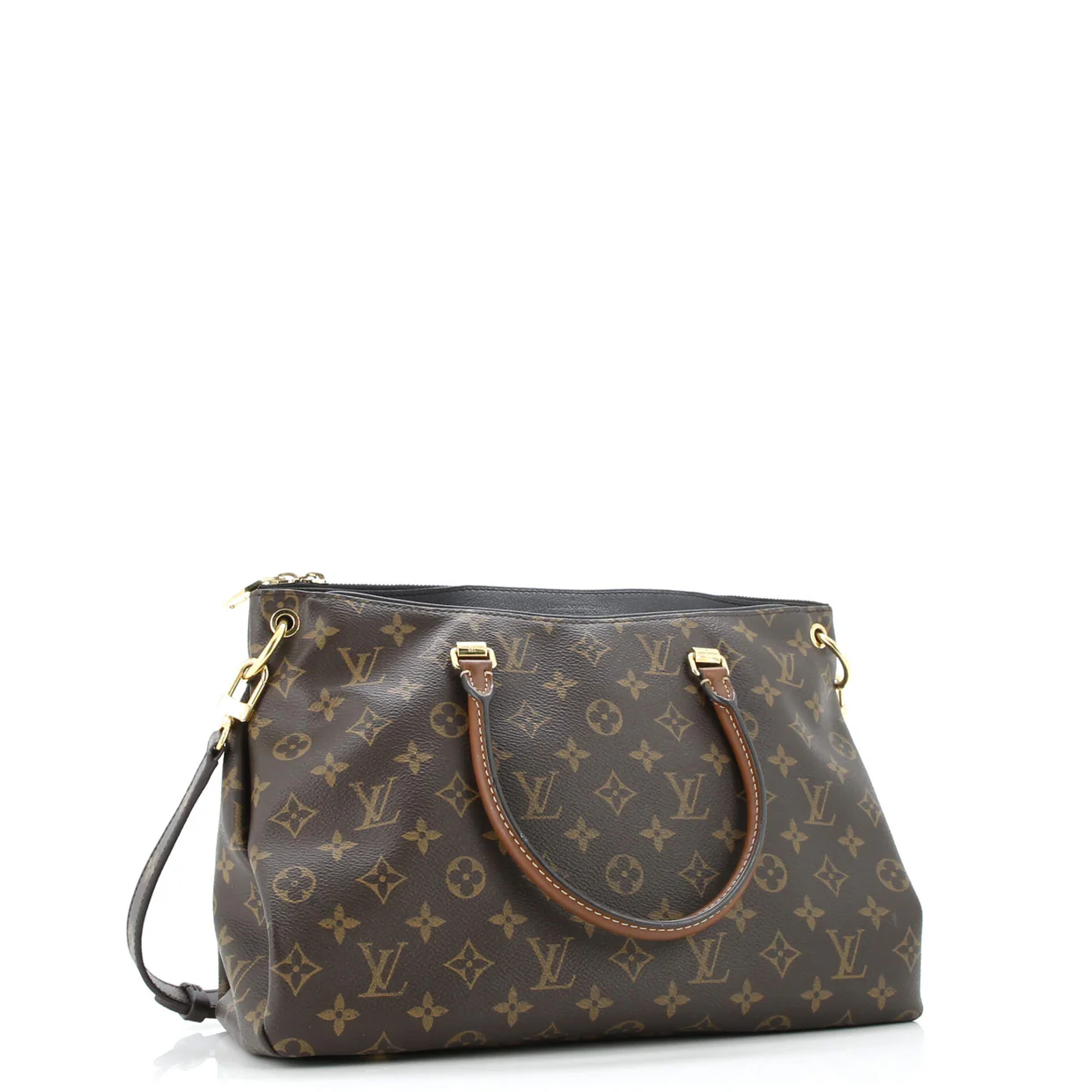 Pallas Tote Monogram Canvas with Leather - Deep Luxury