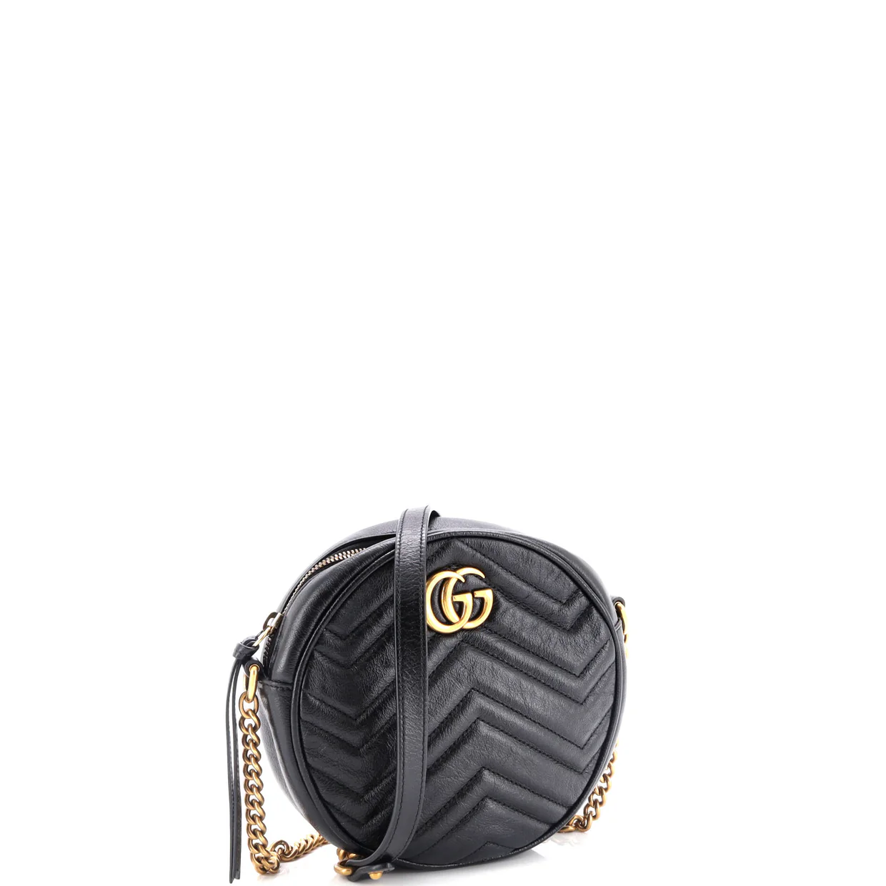 GG Marmont Round Shoulder Bag Matelasse Leather Mini - Deep Luxury