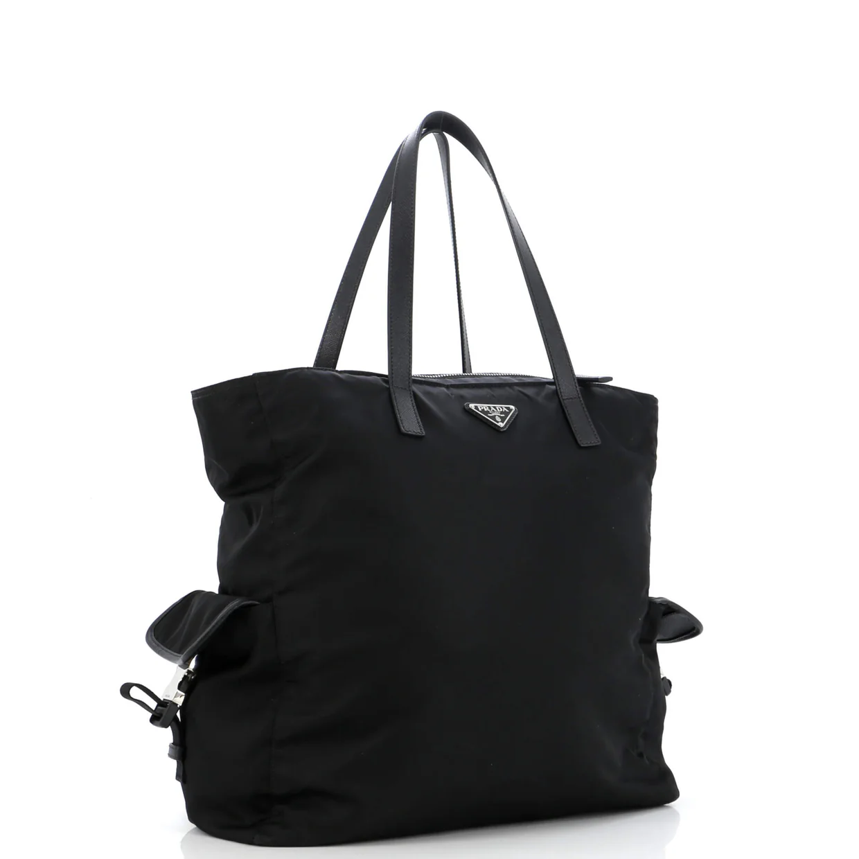Side Pocket Zipped Tote Tessuto Large - Deep Luxury