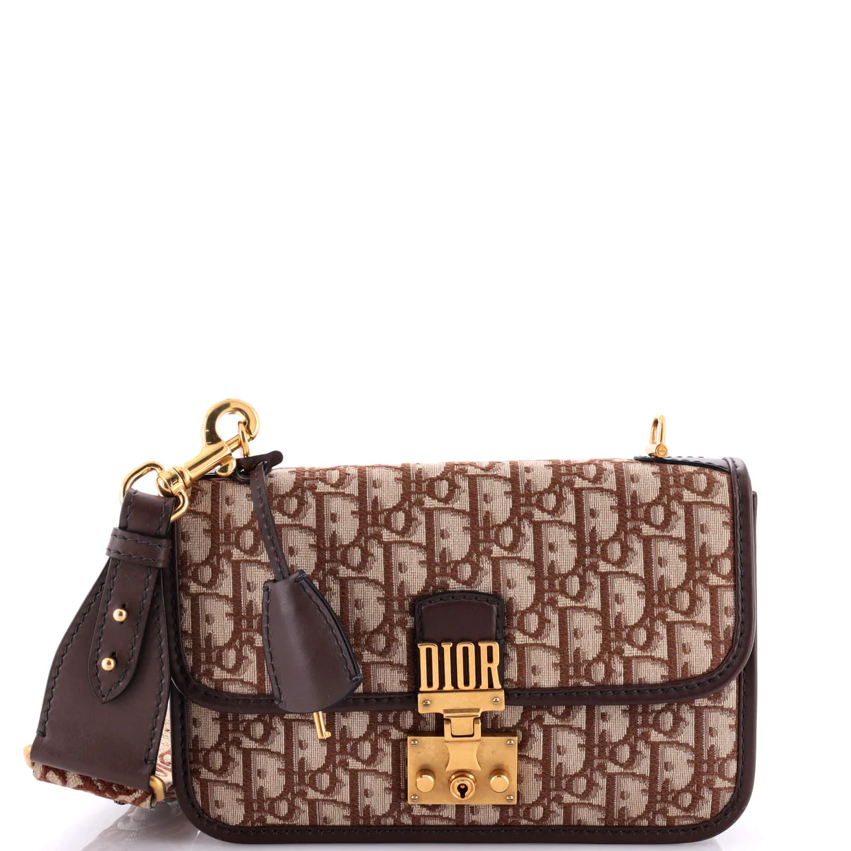 Dioraddict Flap Bag with Strap Oblique Canvas Medium - Deep Luxury