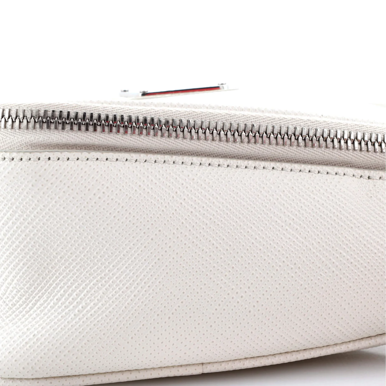 Triangle Logo Zip Around Shoulder Bag Saffiano Leather - Deep Luxury
