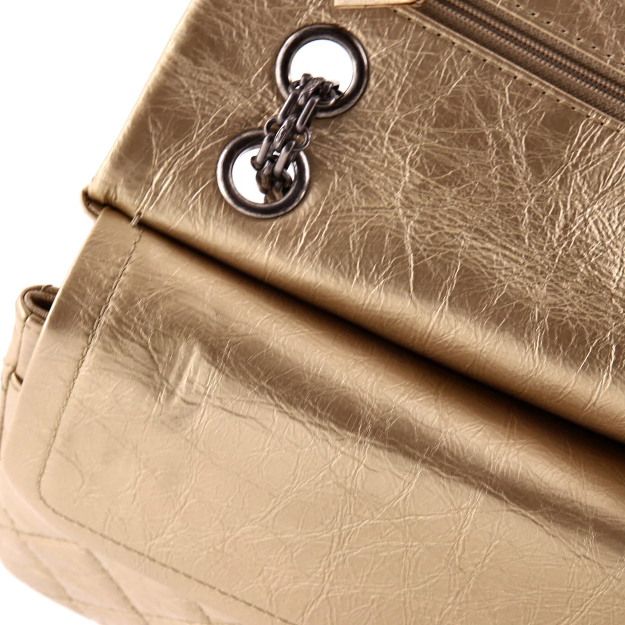 Reissue 2.55 Flap Bag Quilted Metallic Aged Calfskin 226 - Deep Luxury