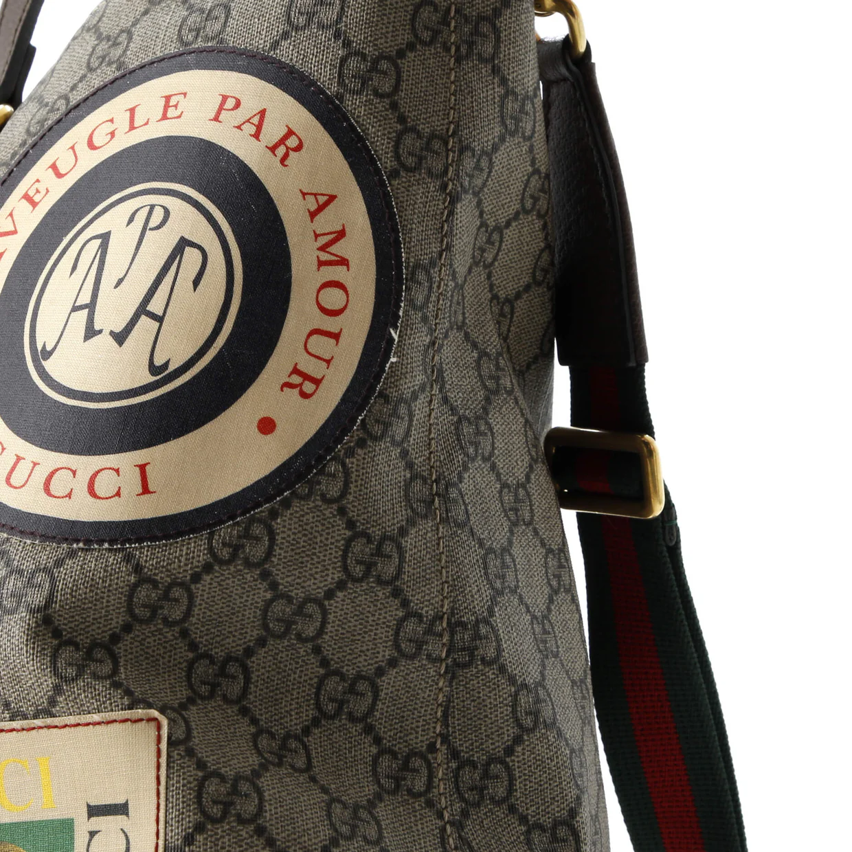 Courrier Convertible Soft Open Tote GG Coated Canvas with Applique Large - Deep Luxury