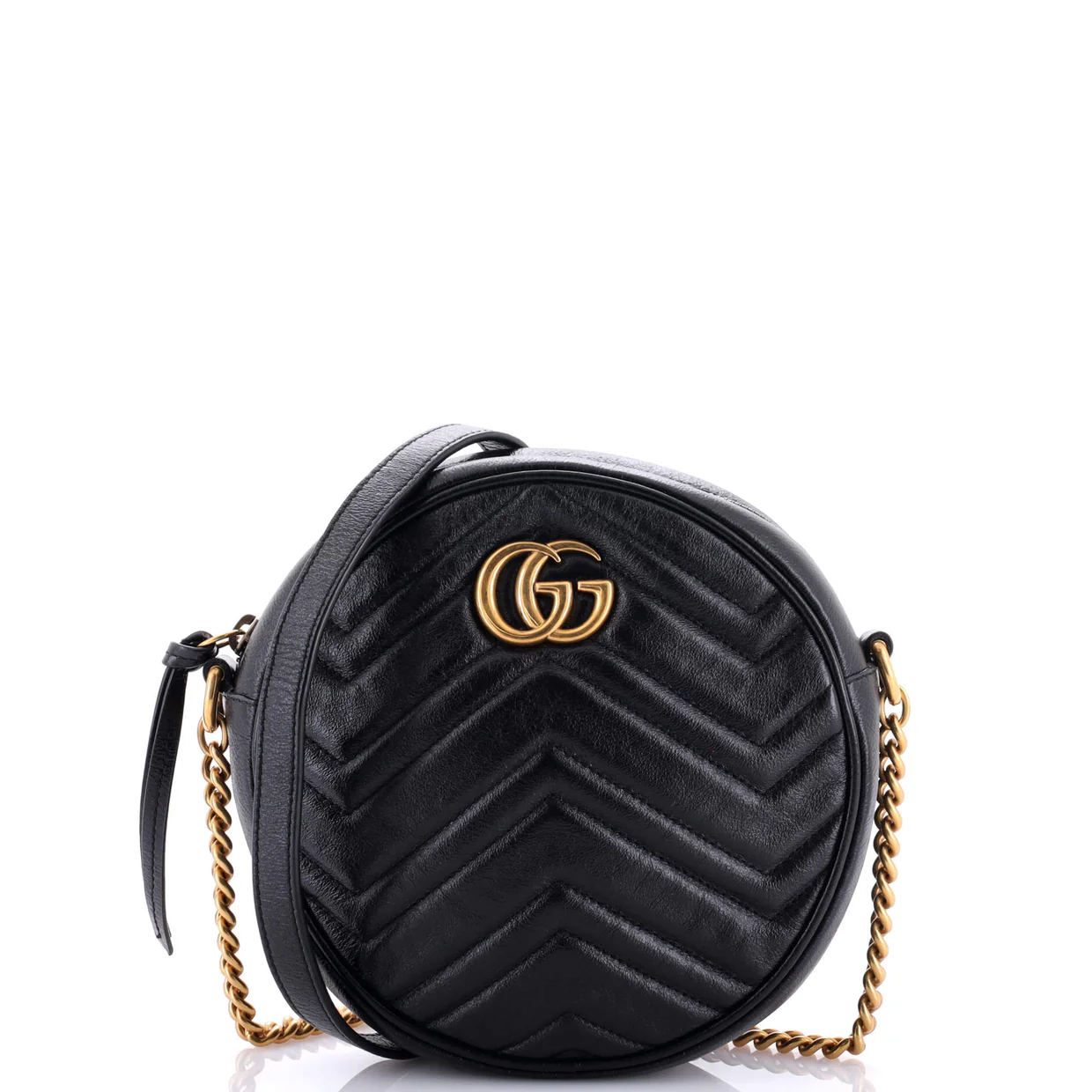 GG Marmont Round Shoulder Bag Matelasse Leather Mini - Deep Luxury
