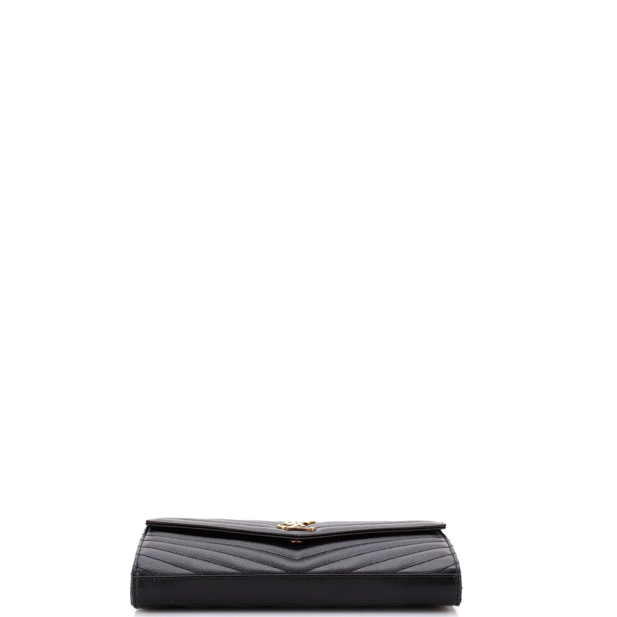 Classic Monogram Wallet on Chain Matelasse Chevron Leather Medium - Deep Luxury