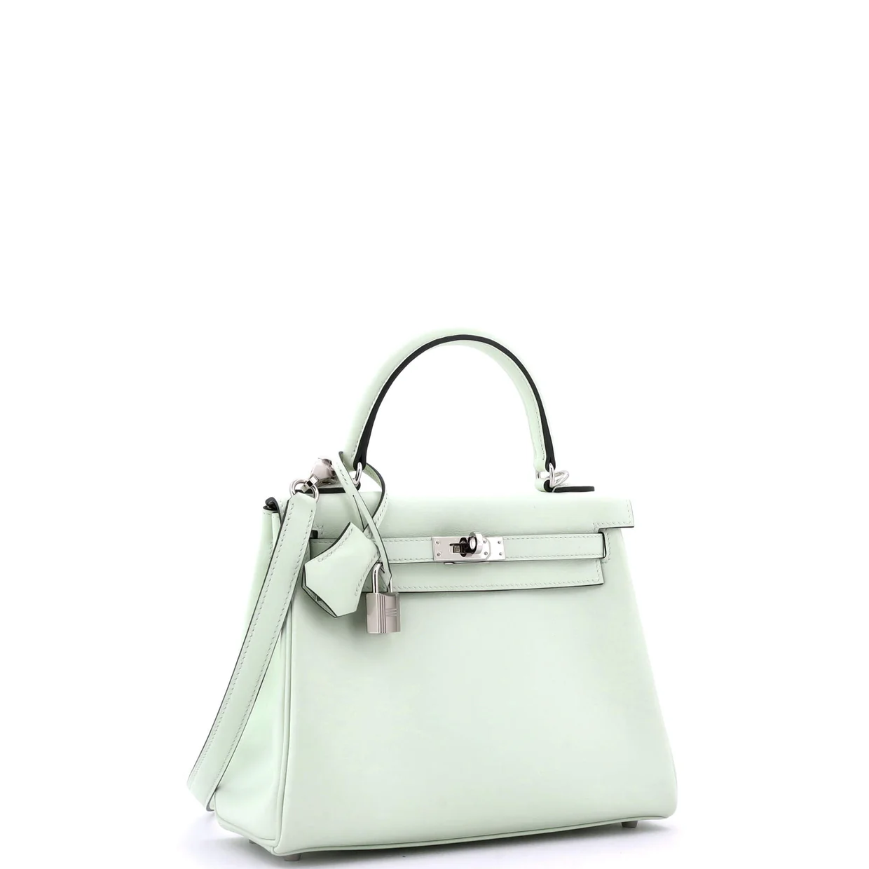 Kelly Handbag Vert Fizz Swift with Palladium Hardware 25 - Deep Luxury