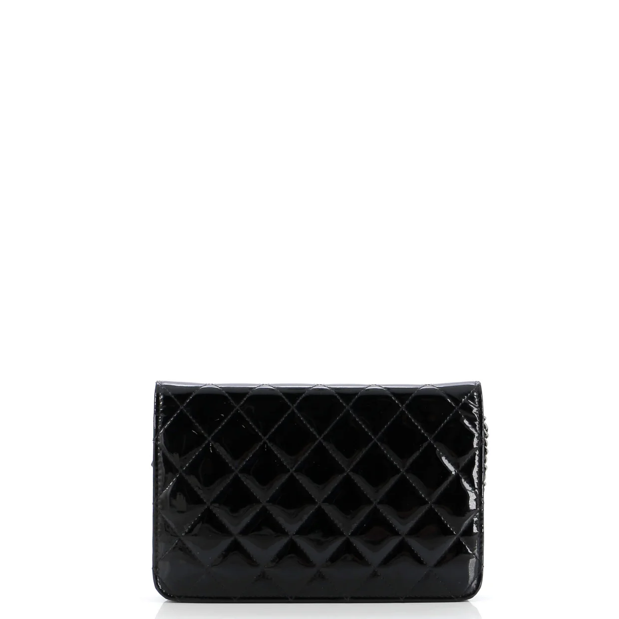 Golden Class Wallet on Chain Quilted Patent - Deep Luxury
